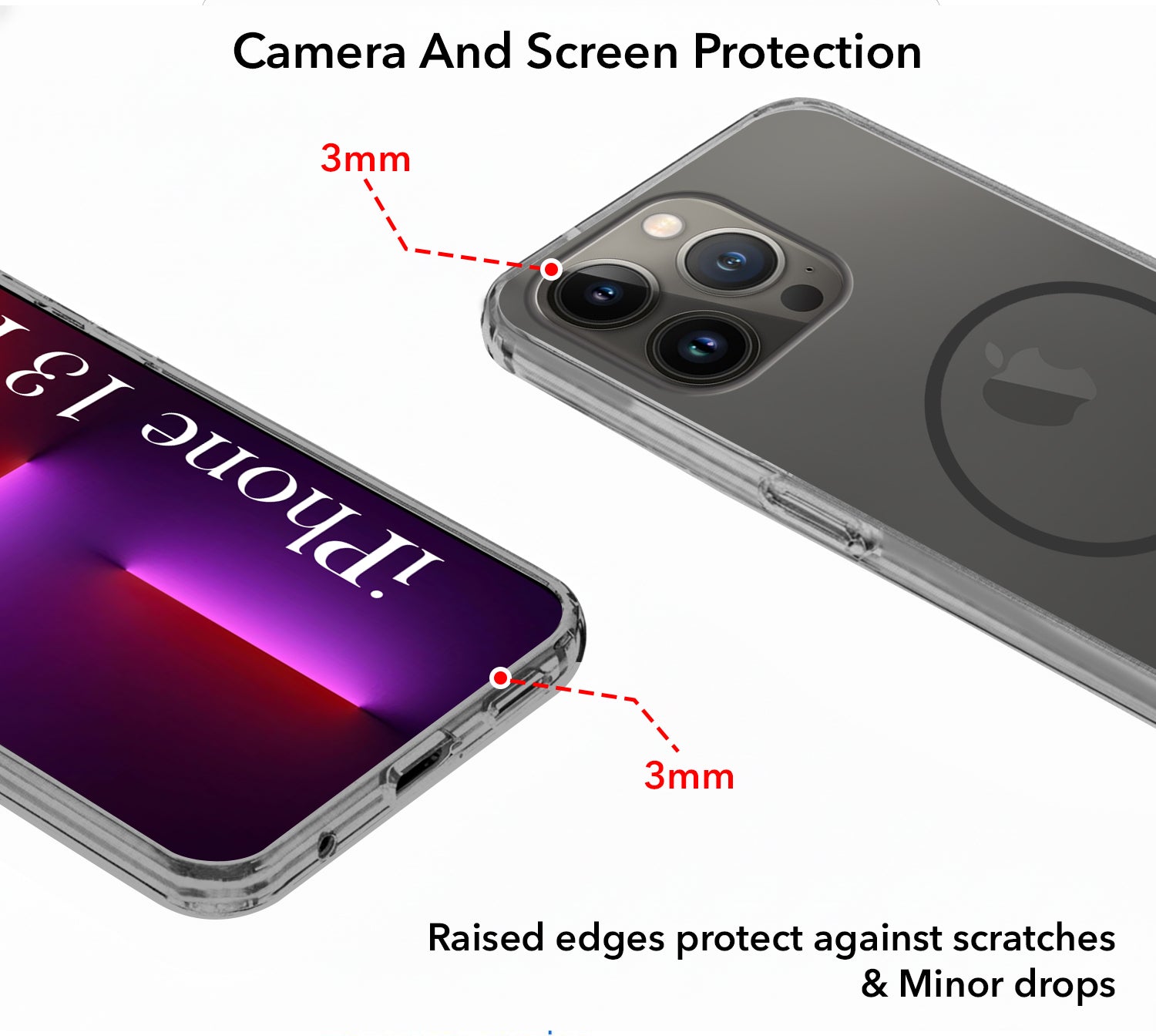 For Apple iPhone 13 Pro Back Cover Case Silicone (Slim Paper Thin | Camera Protection Bump | Minimalist Professional | Soft Flexible)