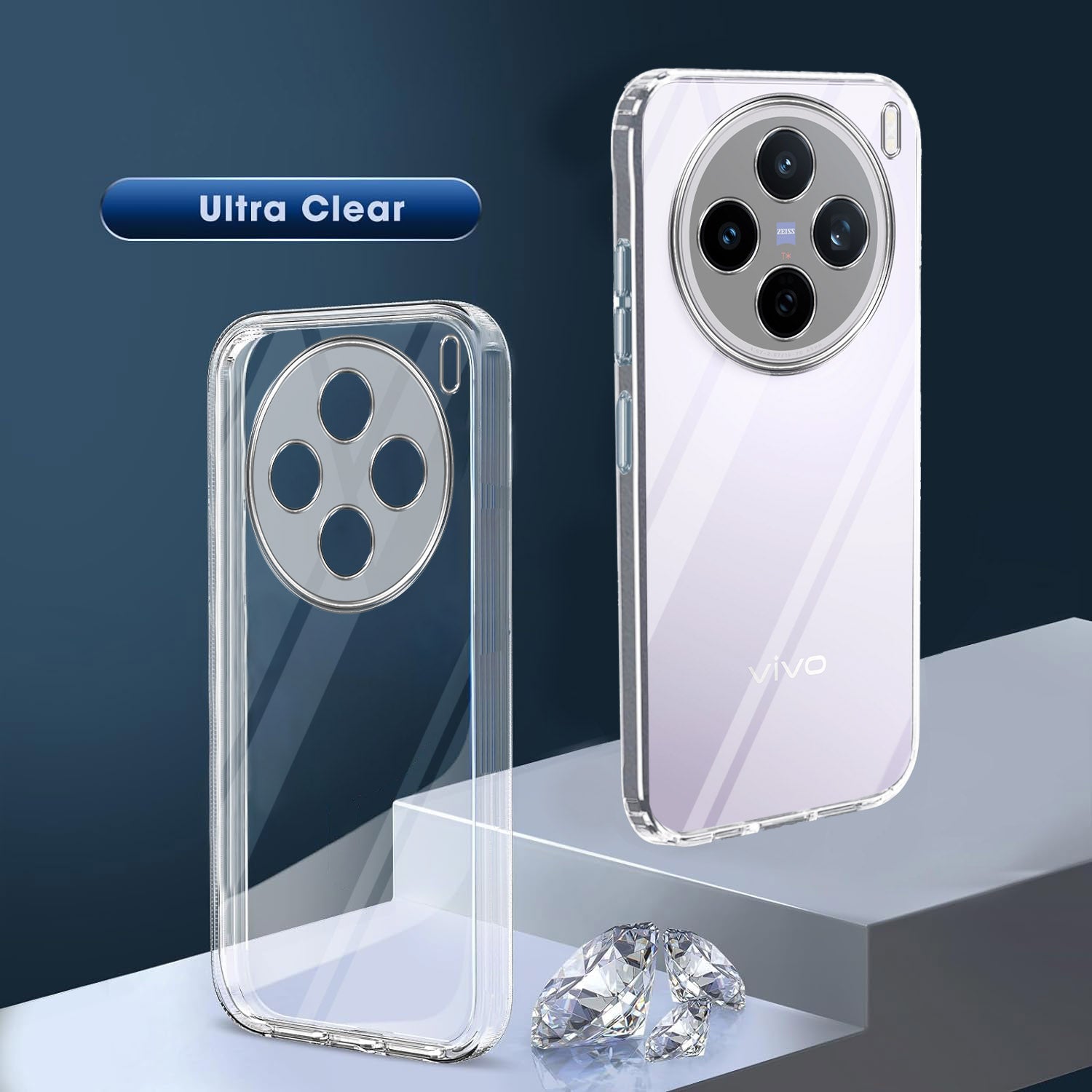 For Vivo X200T Back Cover Case Silicone (Clear Shockproof Case with Camera Protection | Soft and Flexible | Transparent)