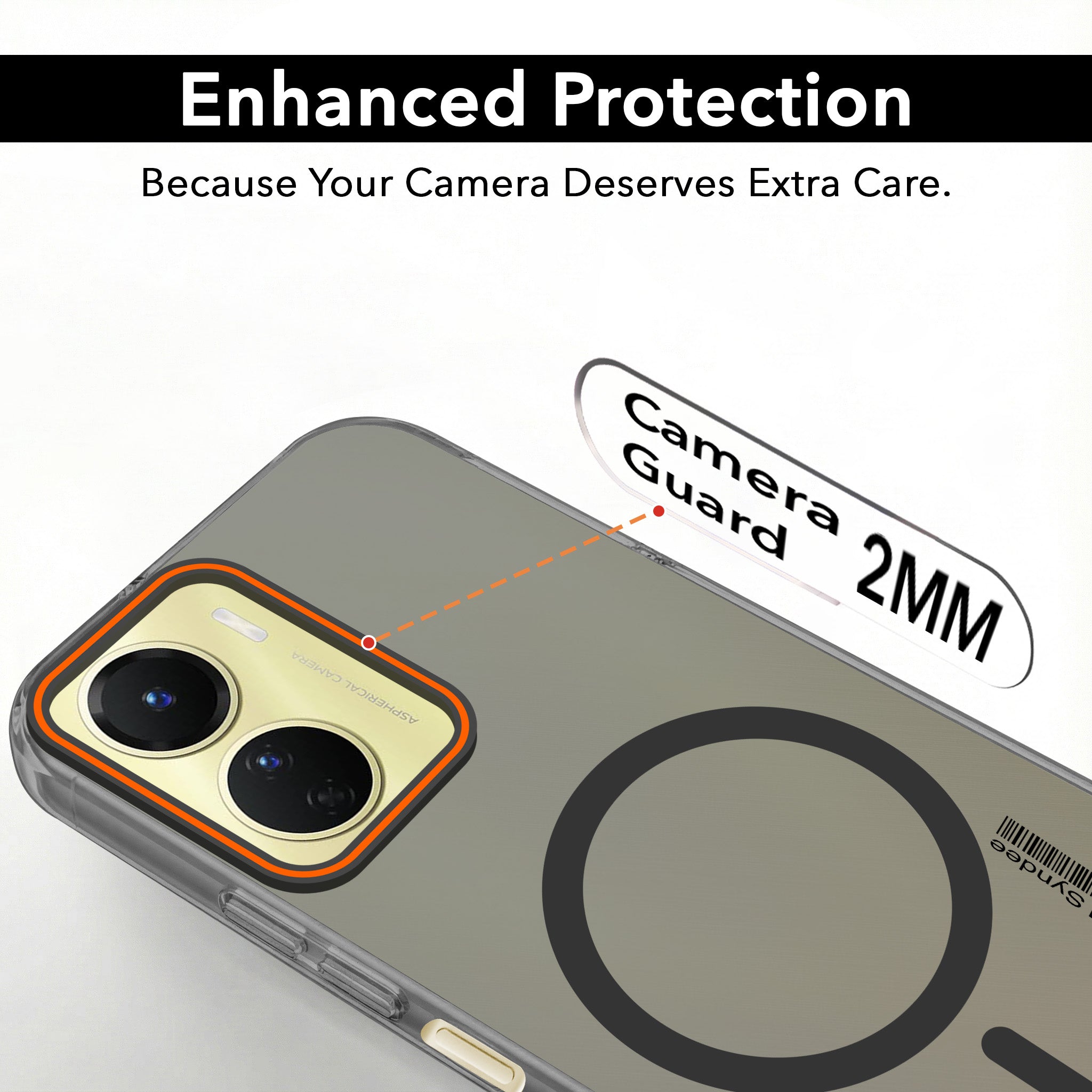 For Vivo Y16 Back Cover Case (Soft Touch | Camera Bump Protection | MagSafe Compatible | Matte Finish)