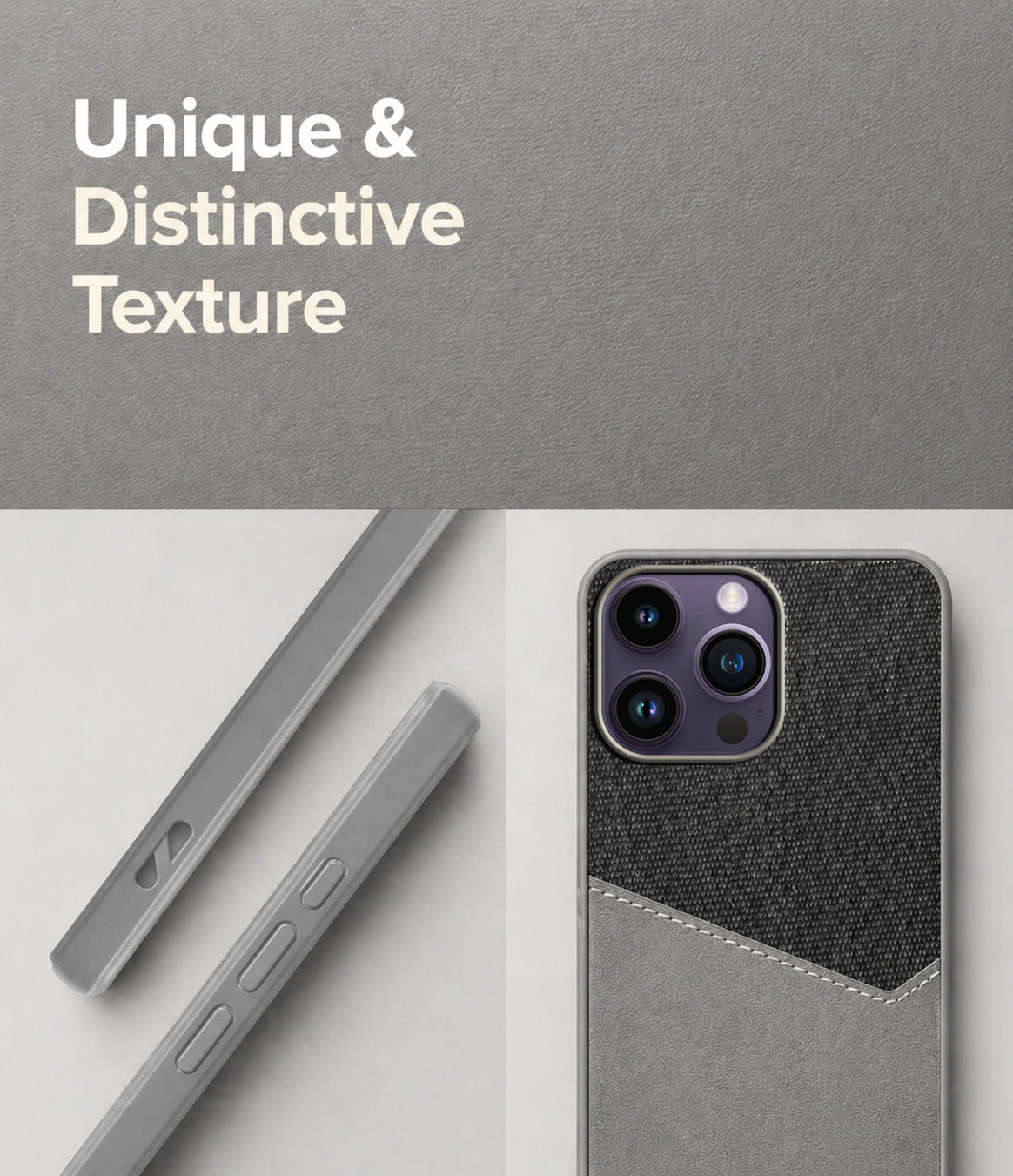 For Apple iPhone 14 Pro Max Back Cover Case (Dual PU Leather Stitch | Professional Minimalist | Soft and Flexible)