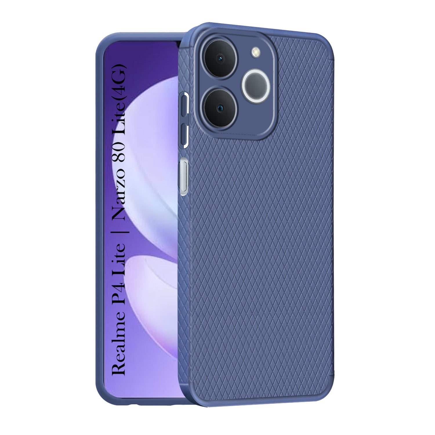 For Realme P4 Lite | Realme Narzo 80 Lite 4G Back Cover Case Liquid Silicone (Camera Protection | Side Grip Texture | Soft and Flexible)