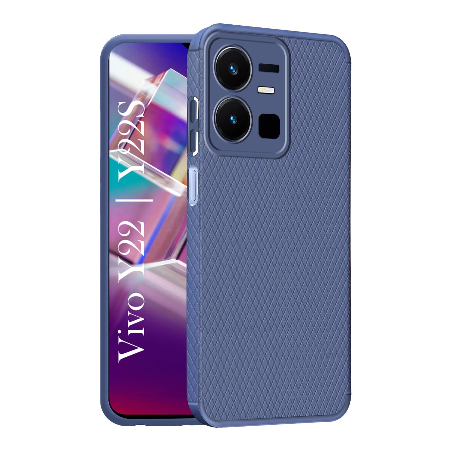 For Vivo Y22 | Vivo Y22s Back Cover Case Liquid Silicone (Camera Protection | Side Grip Texture | Soft and Flexible)