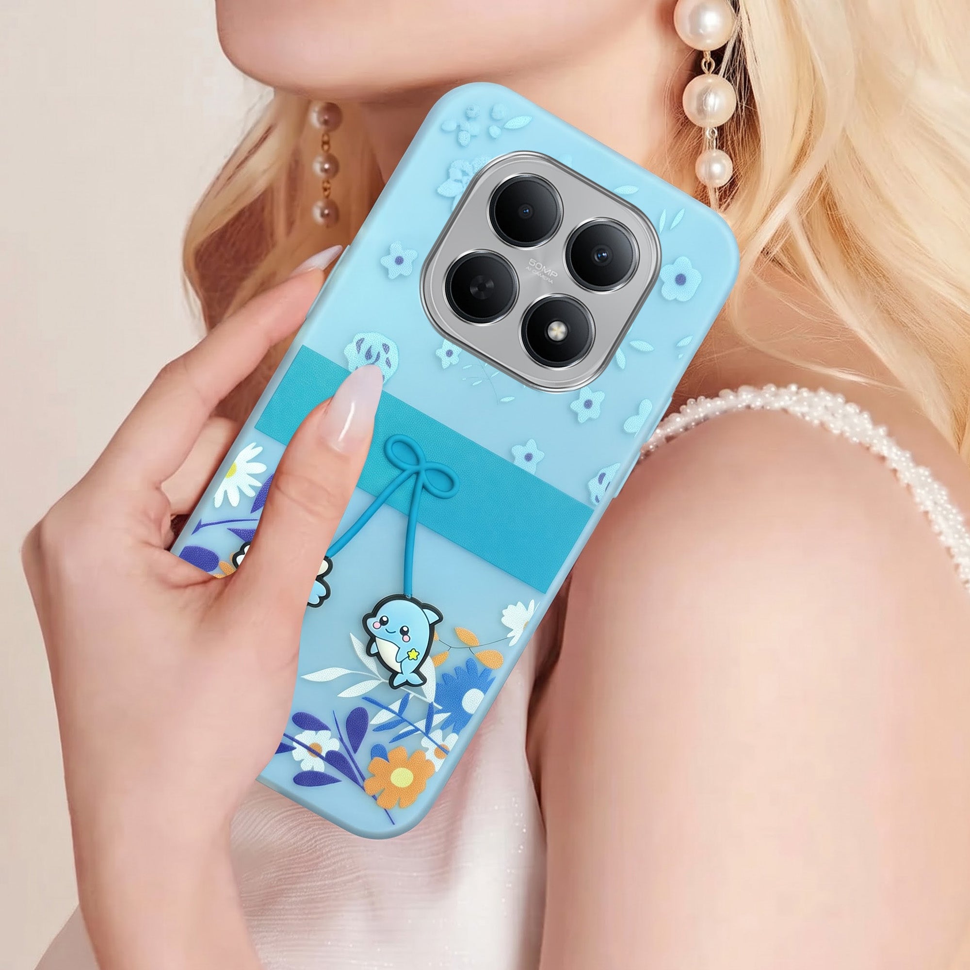 For Poco M8 5G Back Cover Case (3D Cute Cartoons | Hard Back Side Soft | Matte Premium Finish | HD Printing)