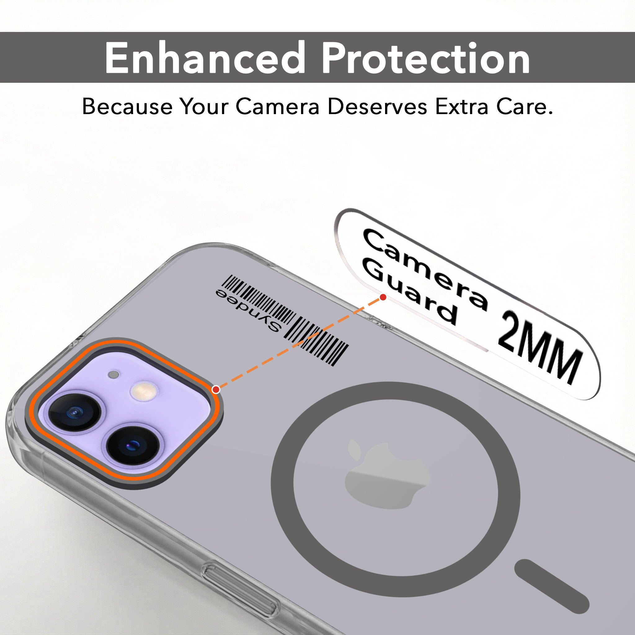 For Apple iPhone 12 Back Cover Case (Soft Touch | Camera Bump Protection | MagSafe Compatible | Matte Finish)