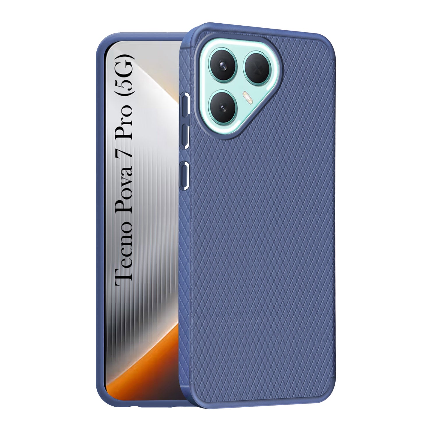 For Tecno Pova 7 Pro 5G Back Cover Case Liquid Silicone (Camera Protection | Side Grip Texture | Soft and Flexible)