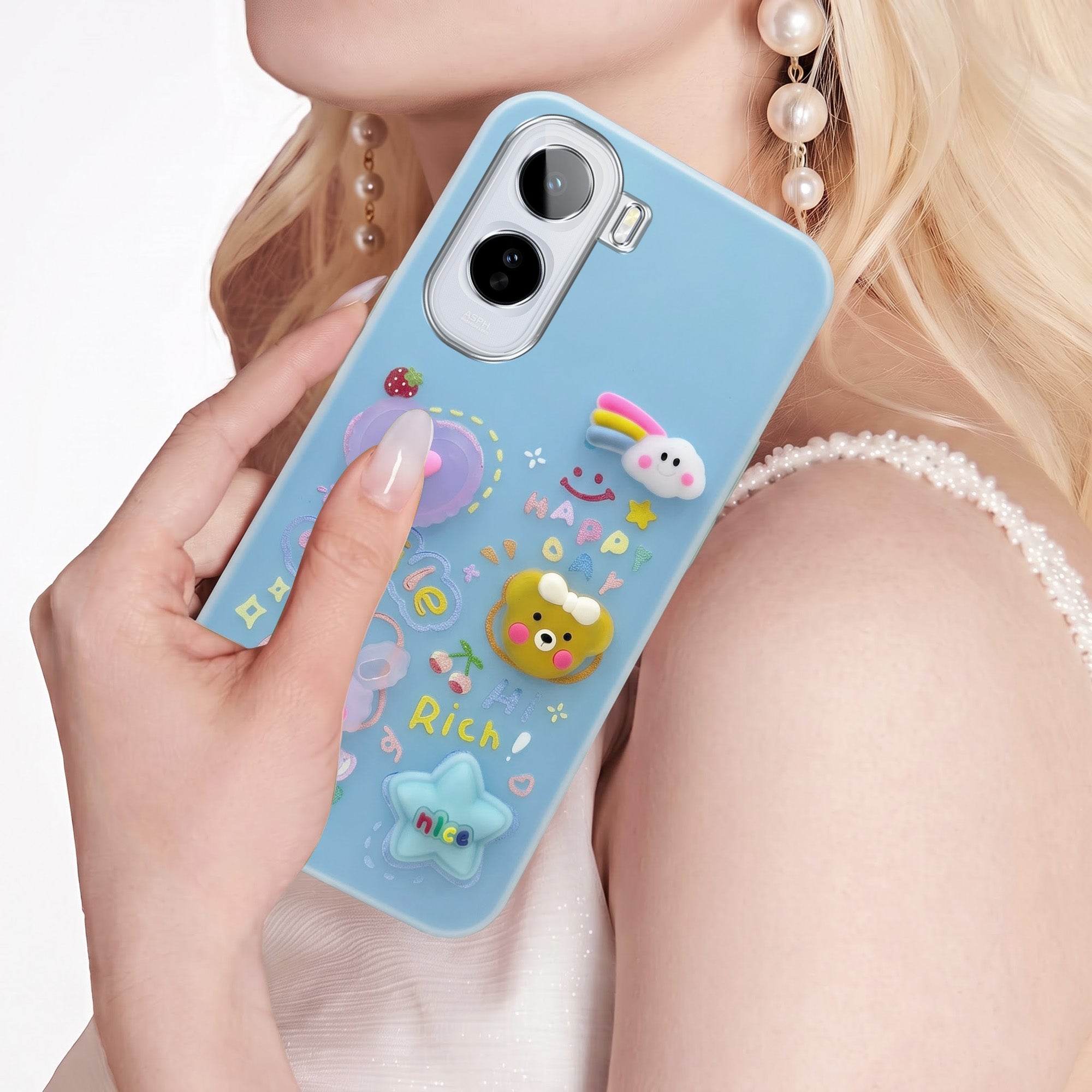 For Vivo T5 Pro 5G Back Cover Case (3D Cute Cartoons | Hard Back Side Soft | Matte Premium Finish | HD Printing)