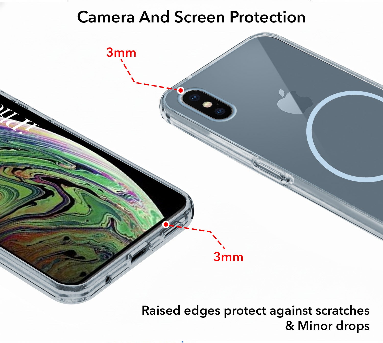 For Apple iPhone Xs Back Cover Case Silicone (Slim Paper Thin | Camera Protection Bump | Minimalist Professional | Soft Flexible)