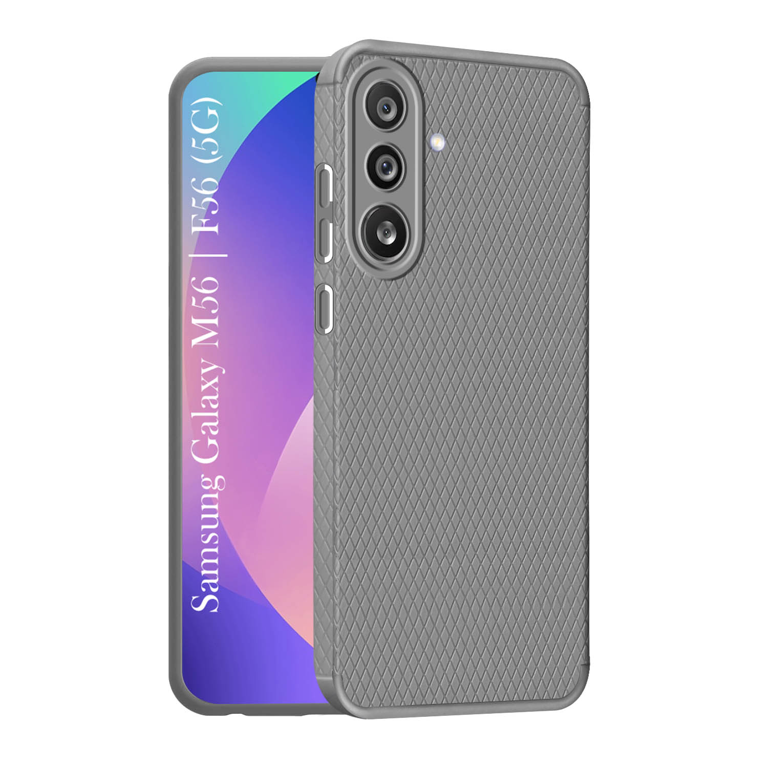 For Samsung Galaxy M56 | Samsung Galaxy F56 Back Cover Case (Liquid Silicone | Side Grip | Camera Protection)