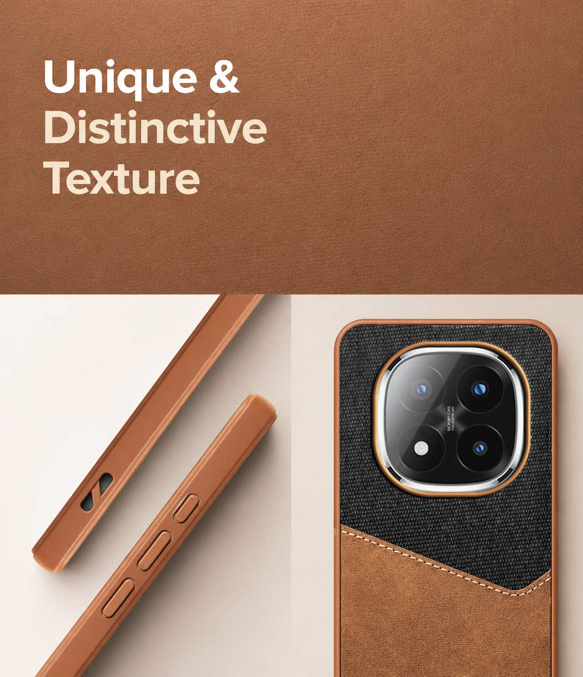 For Redmi Note 14 Pro Plus Back Cover Case (Dual PU Leather Stitch | Professional Minimalist | Soft and Flexible)