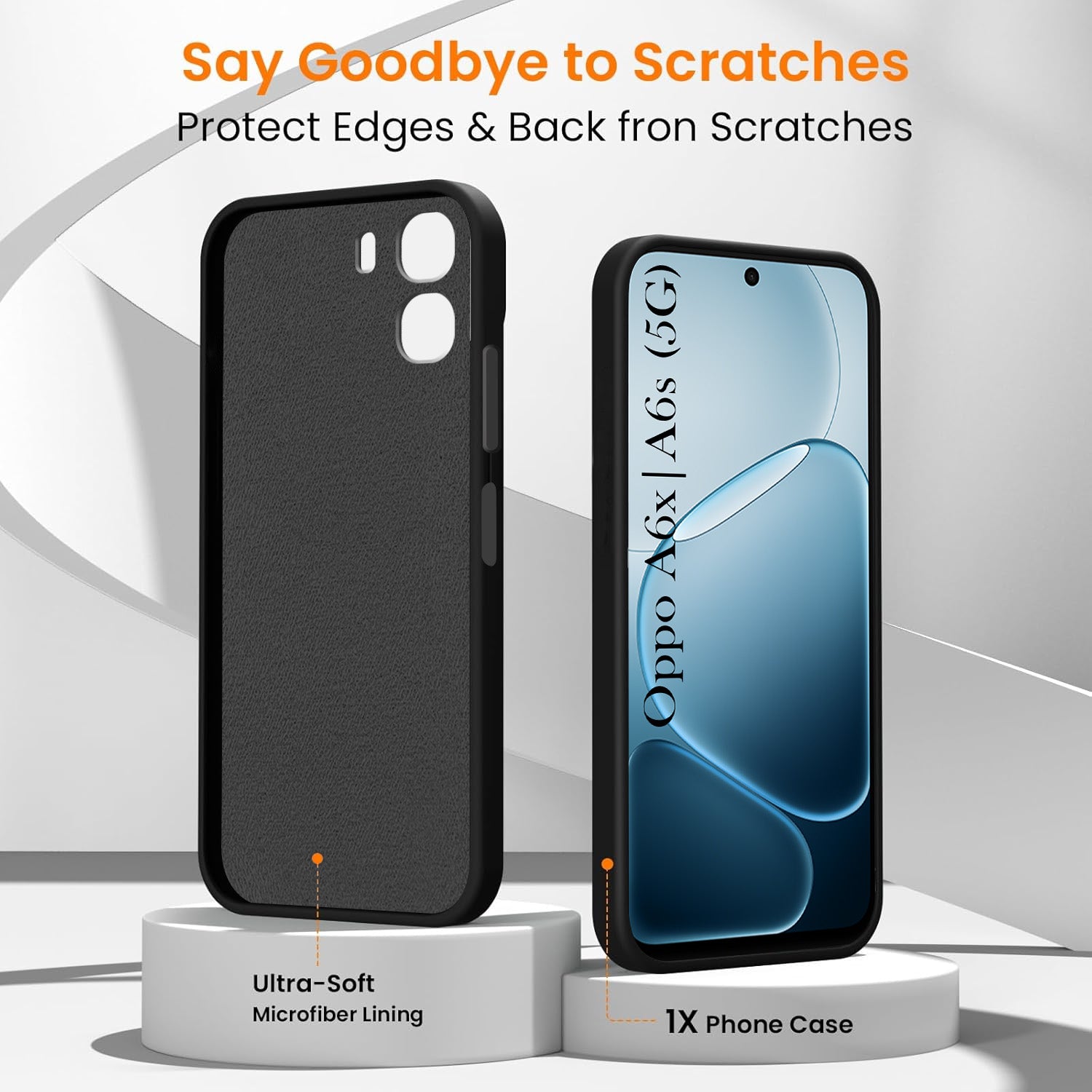 For Oppo A6X | Oppo A6S Back Cover Case Rubberised (Textured Grip Design | Micro-Fiber Cloth Inside | Slim and Light Weight | Soft Touch and Feel)