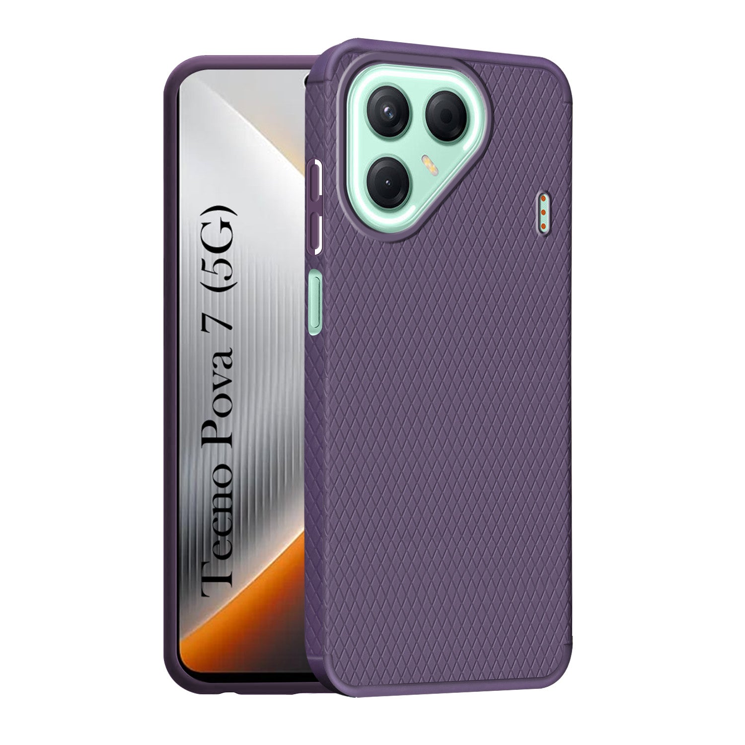 For Tecno Pova 7 5G Back Cover Case (Liquid Silicone | Side Grip | Camera Protection)