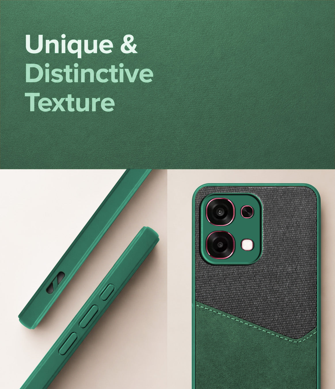 For Oppo F31 5G | Oppo F33 5G Back Cover Case (Dual PU Leather Stitch | Professional Minimalist | Soft and Flexible)