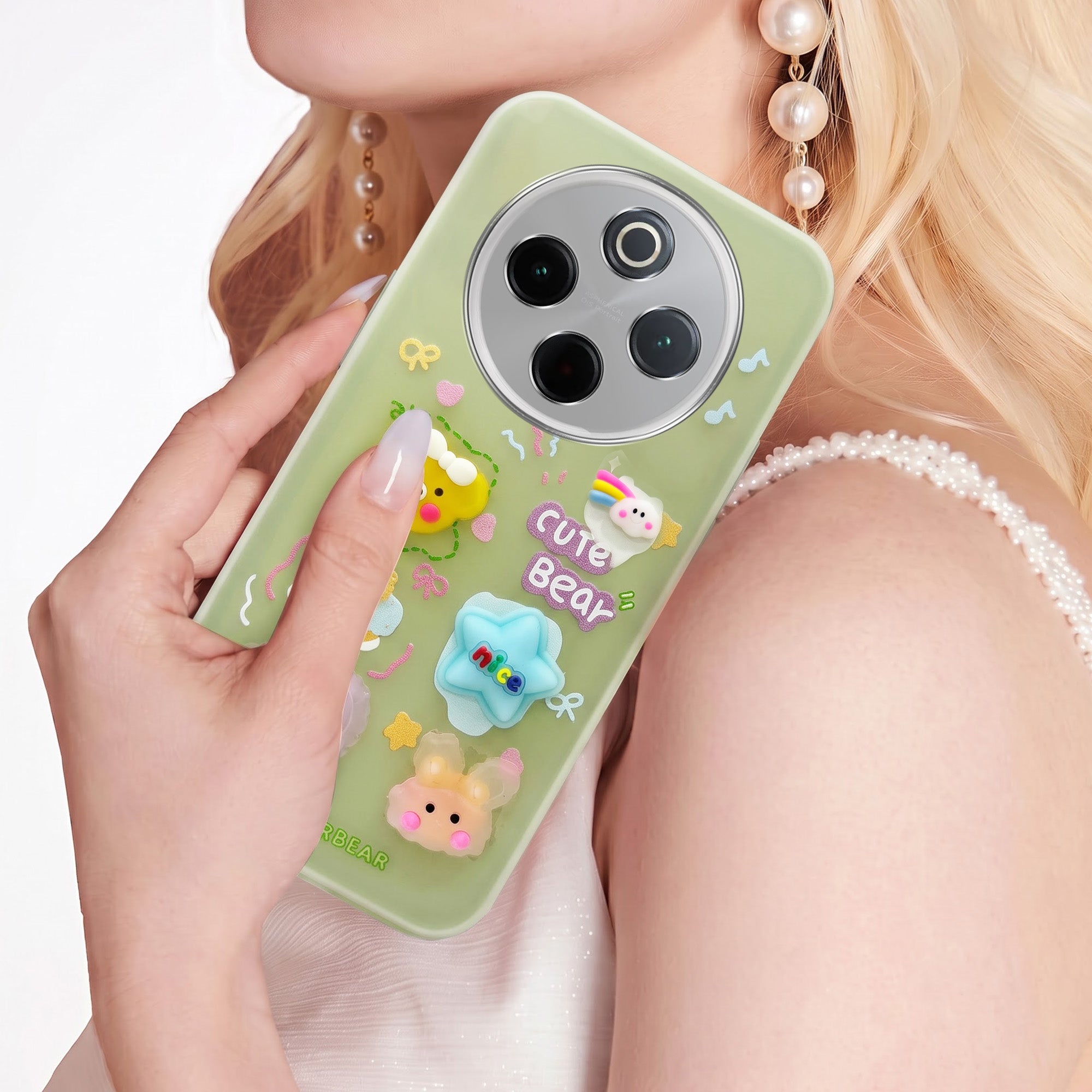 For Vivo T4 Back Cover Case (3D Cute Cartoons | Hard Back Side Soft | Matte Premium Finish | HD Printing)