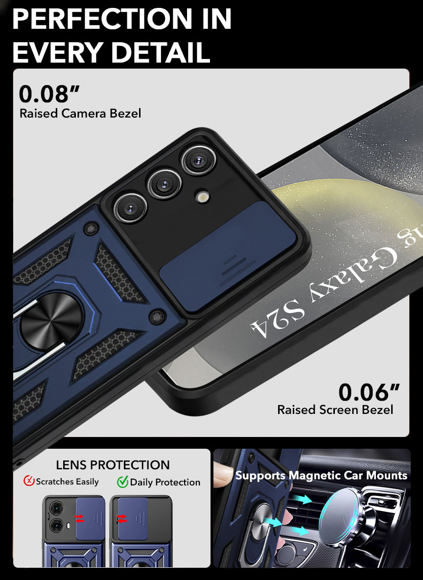 For Samsung Galaxy S24 Back Cover Case (Hybrid Dual Armor Polycarbonate)