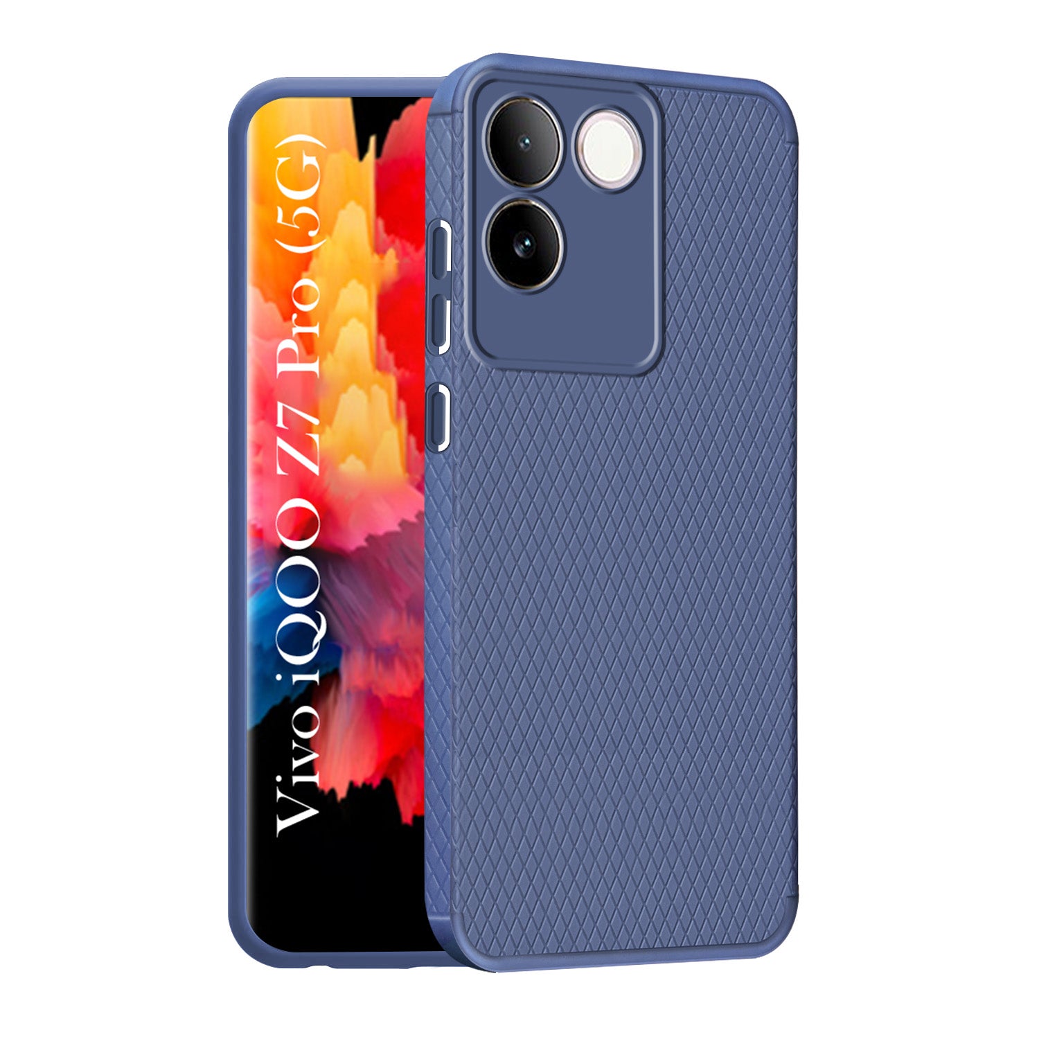 For Vivo iQOO Z7 Pro Back Cover Case (Liquid Silicone | Side Grip | Camera Protection)