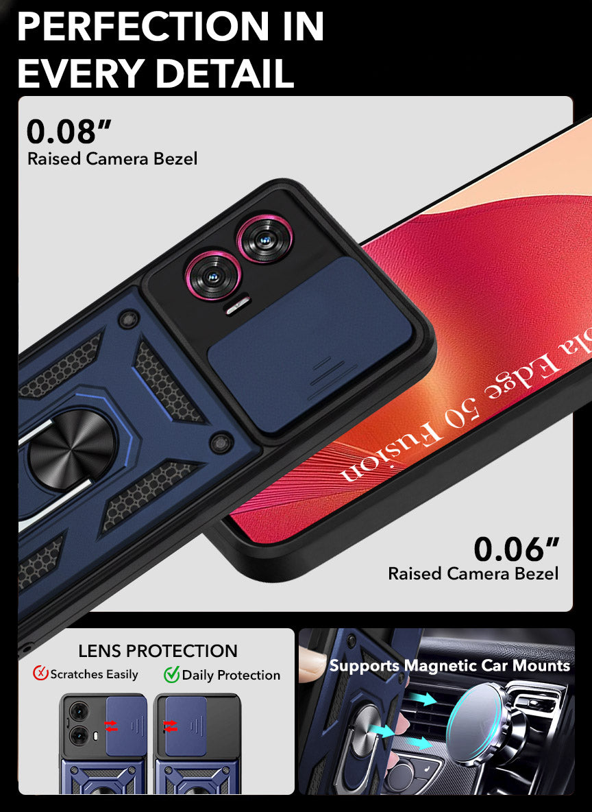 For Motorola Moto Edge 50 Fusion Back Cover Case (Hybrid Dual Armor Polycarbonate)
