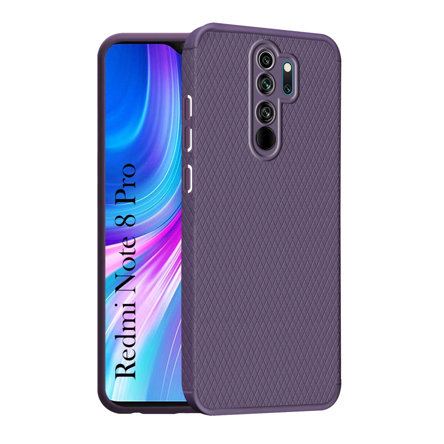 For Xiaomi Mi Redmi Note 8 Pro Back Cover Case (Liquid Silicone | Side Grip | Camera Protection)