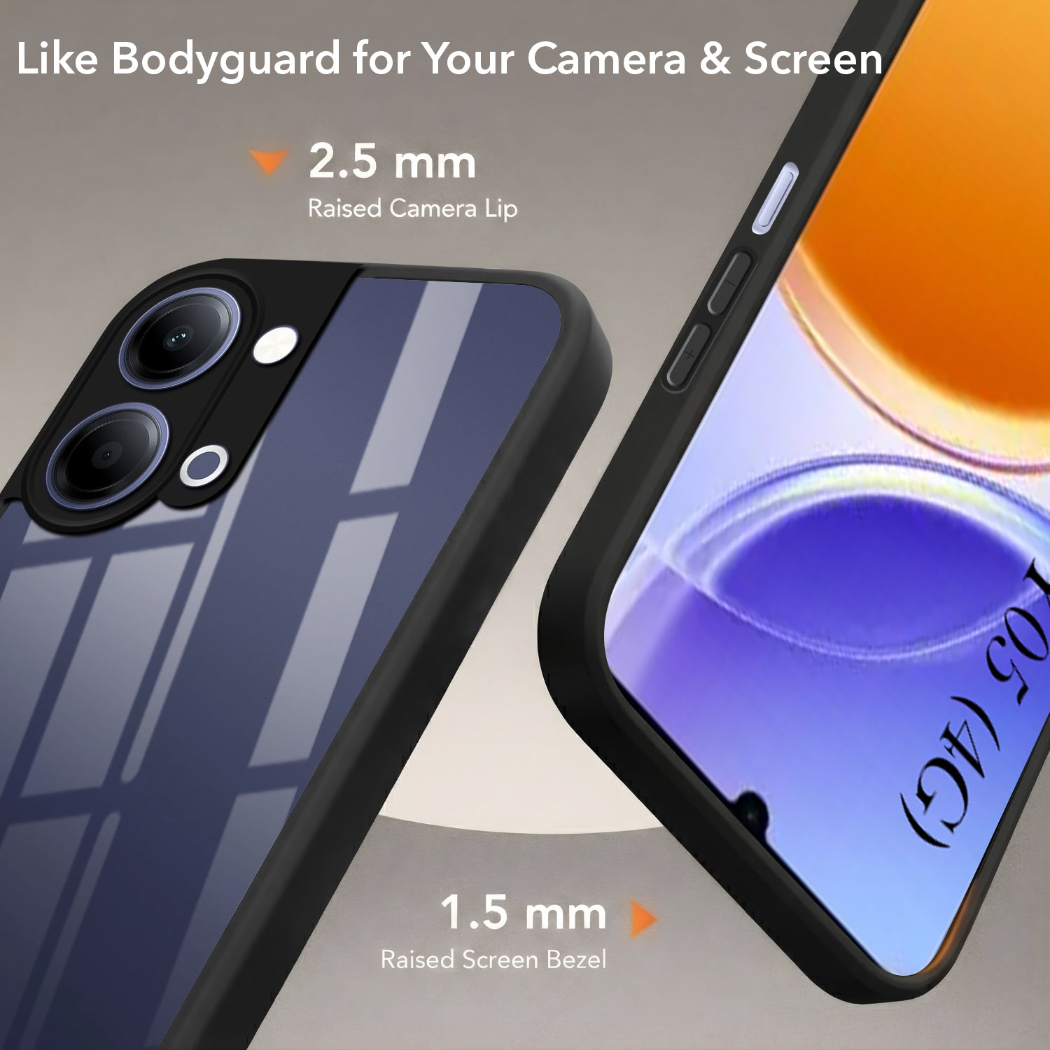 For Vivo Y05 4G Back Cover Case (Built-in Stand | Lifetime Anti Yellow | Kickstand Shockproof | Camera Protection | MagSafe Compatible)