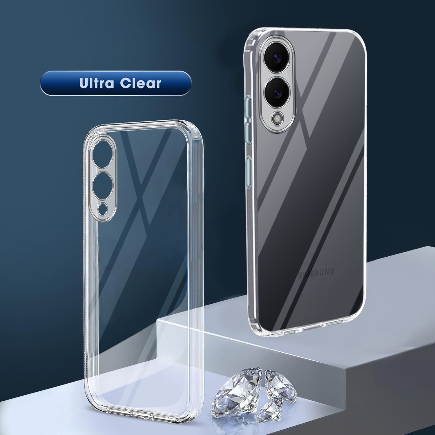 For Samsung Galaxy S25 Edge Back Cover Case Silicone (Clear Shockproof Case with Camera Protection | Soft and Flexible | Transparent)