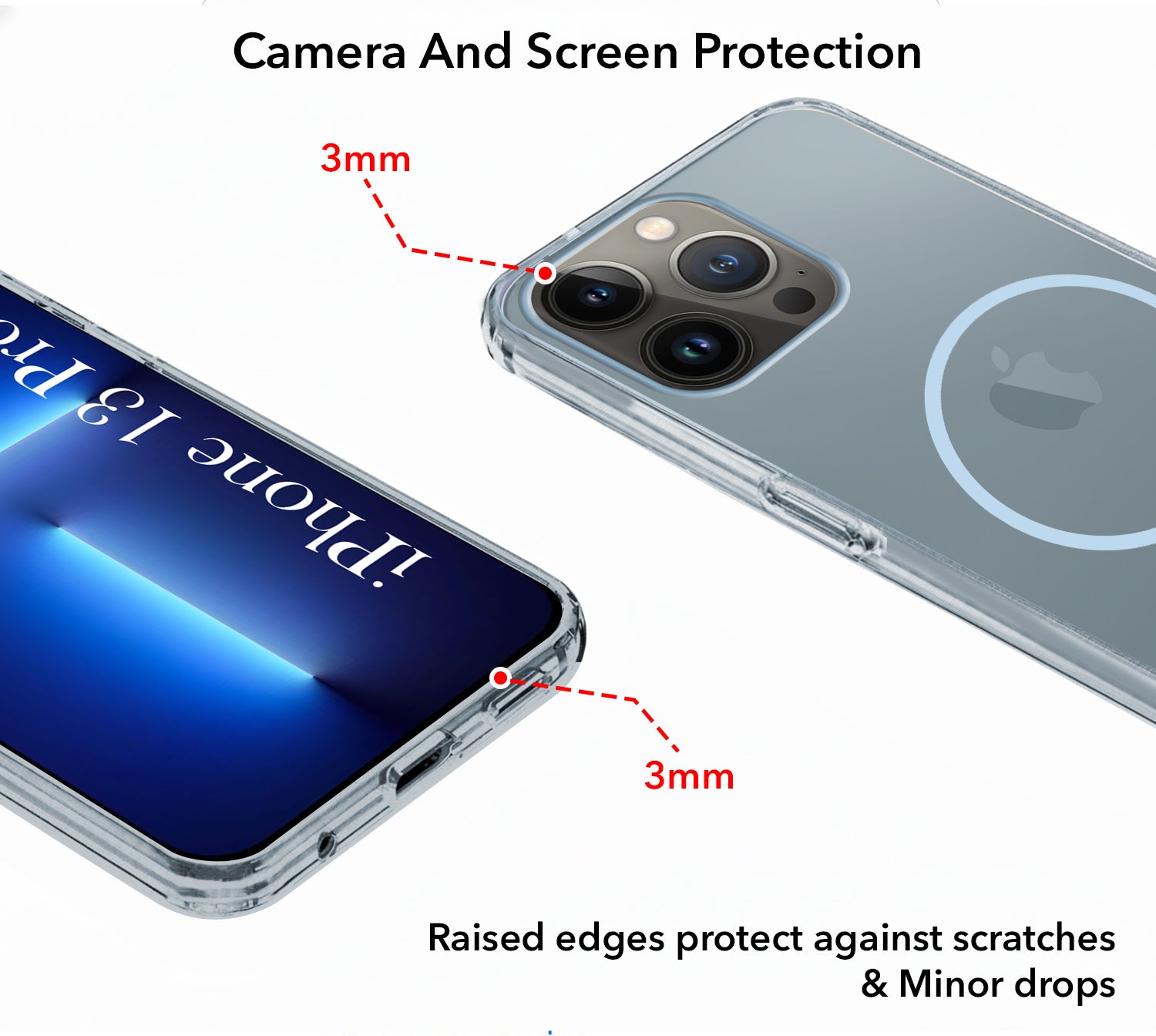 For Apple iPhone 13 Pro Max Back Cover Case Silicone (Slim Paper Thin | Camera Protection Bump | Minimalist Professional | Soft Flexible)