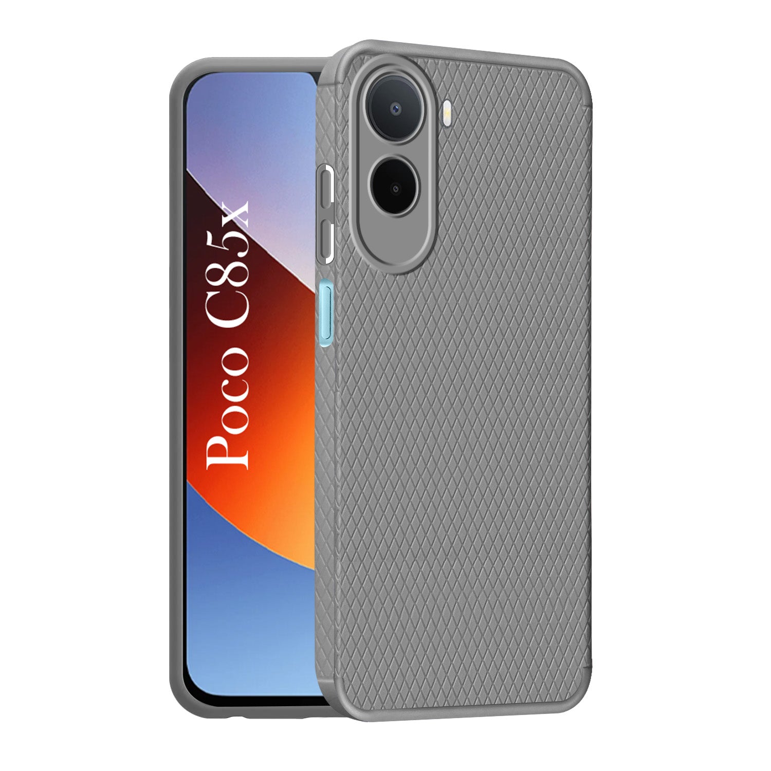 For Poco C85x 5G Back Cover Case Liquid Silicone (Camera Protection | Side Grip Texture | Soft and Flexible)