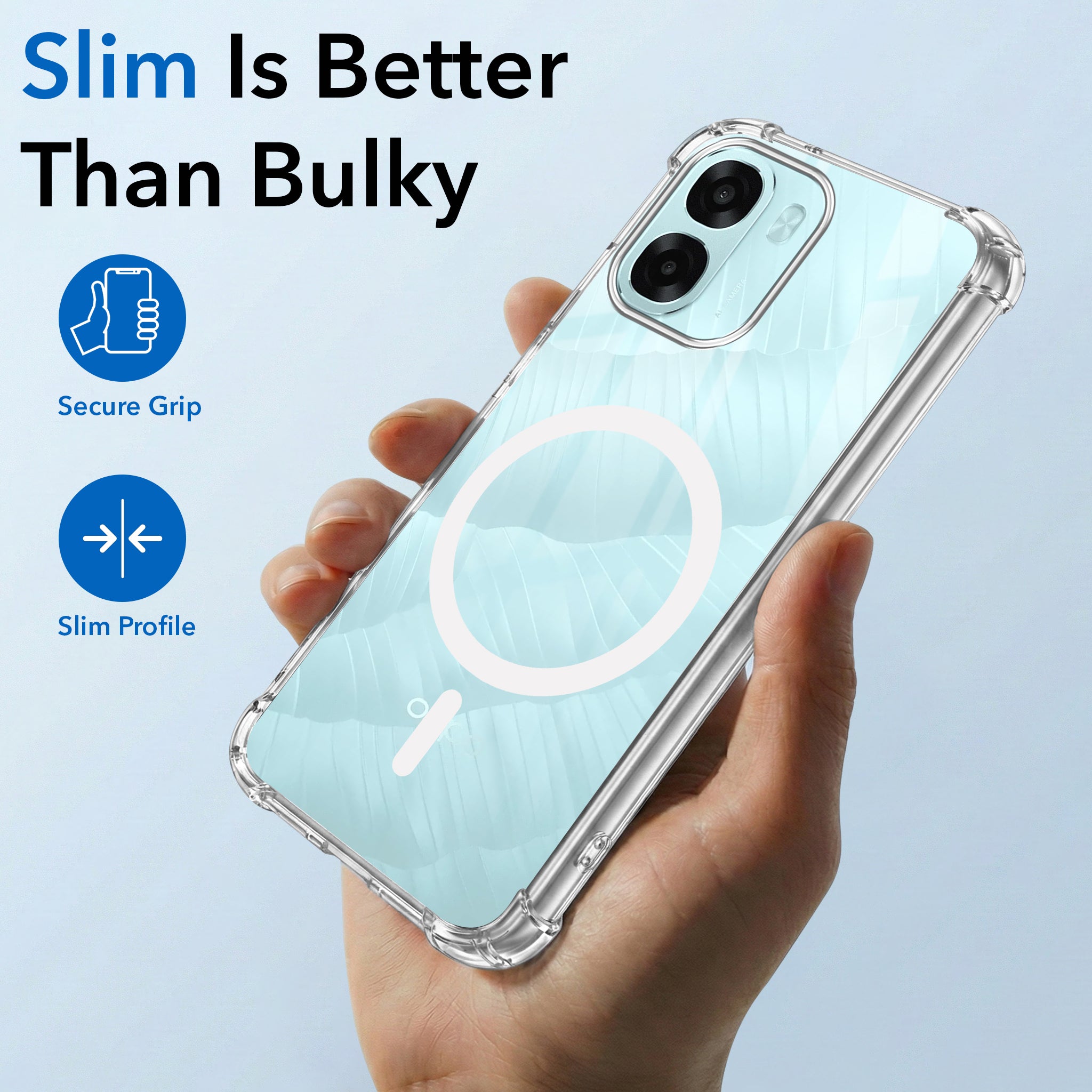 For Oppo A6X | Oppo A6S Back Cover Shockproof Crystal-Clear (Magsafe Wireless Support | Drop & Camera Protection | Hard Polycarbonate)
