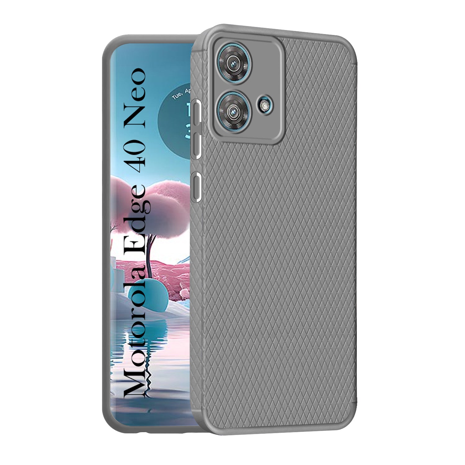 For Motorola Moto Edge 40 Neo Back Cover Case (Liquid Silicone | Side Grip | Camera Protection)
