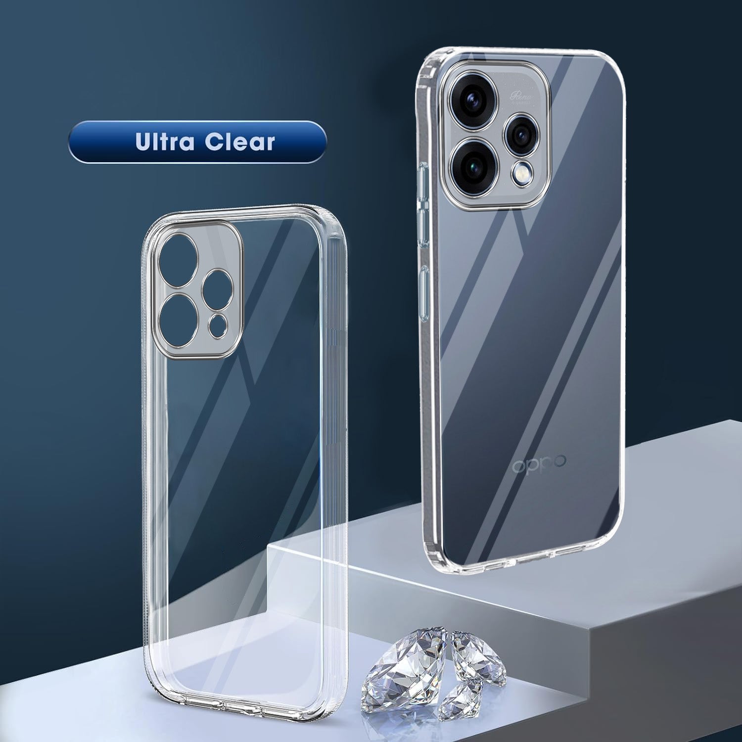 For Oppo Reno15 5G | Oppo Reno 15 5GSilicone Back Cover Case  (Clear Shockproof Case with Camera Protection | Soft and Flexible | Transparent)