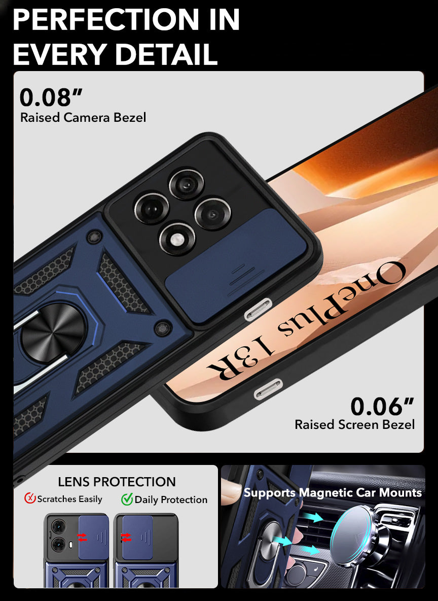 For OnePlus 13R Back Cover Case (Hybrid Dual Armor Polycarbonate)