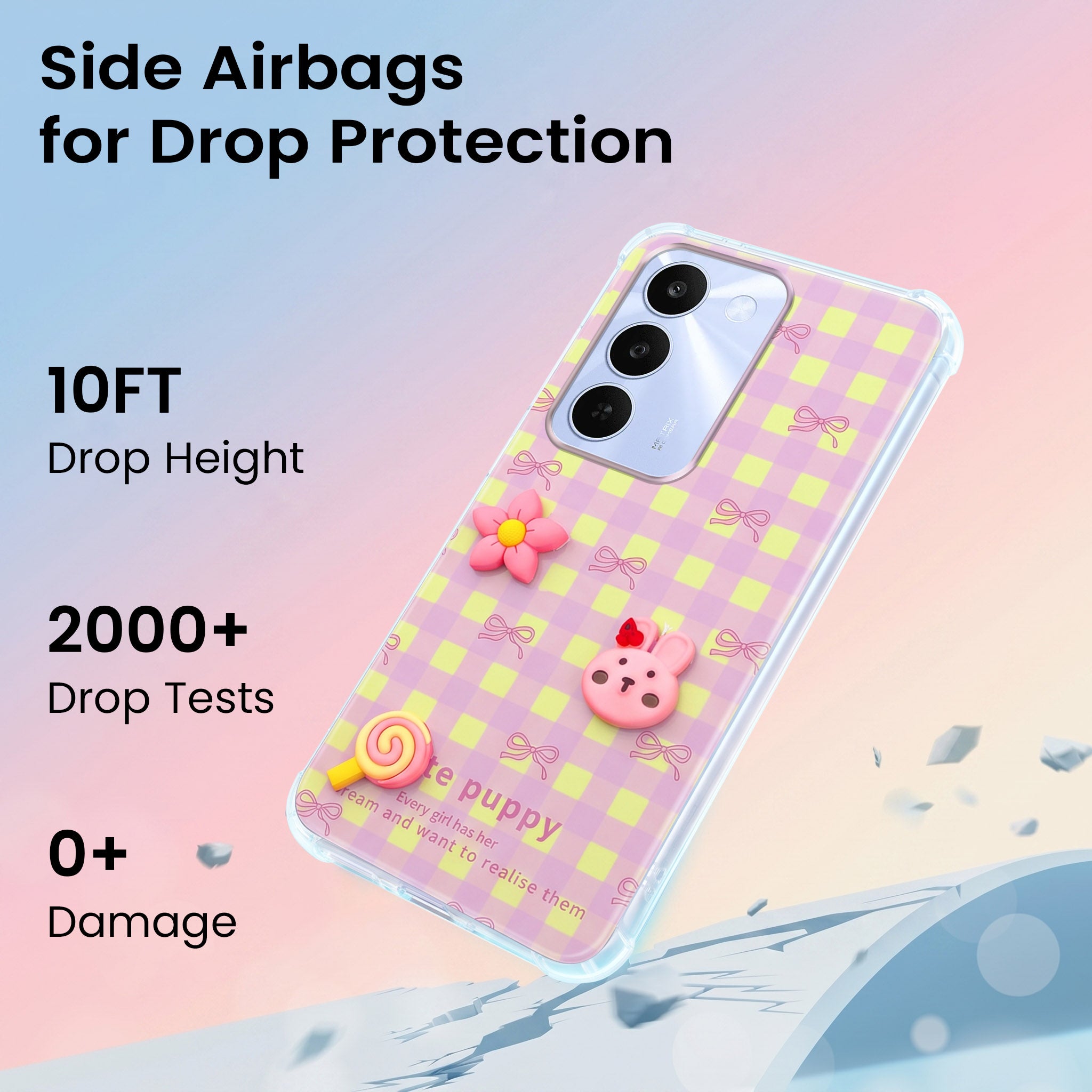 For Realme C83 5G Back Cover Case (3D Cute Cartoons | Hard Back Side Soft | Matte Premium Finish | HD Printing)