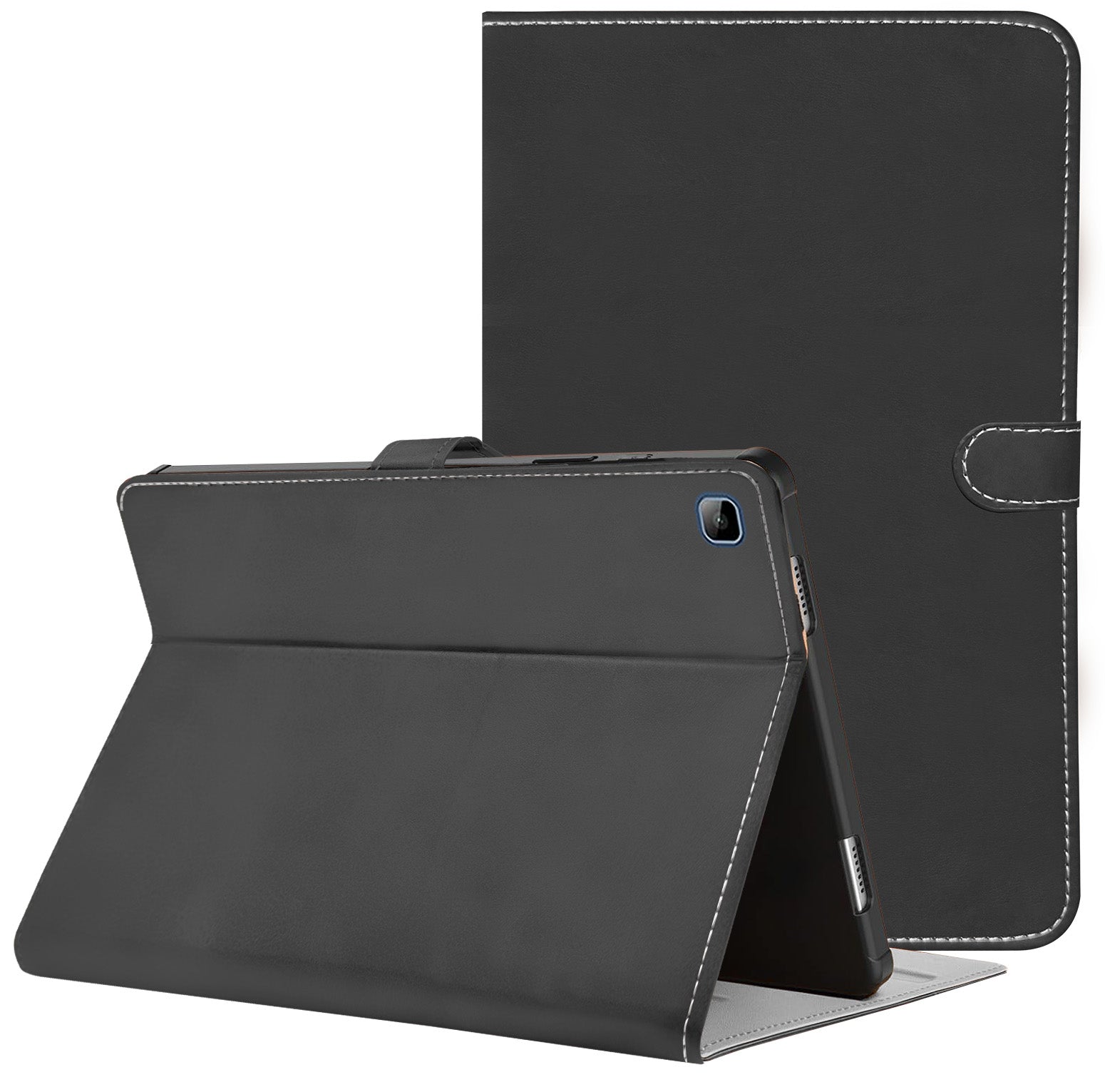 For Flip Cover Folio Case Honor Pad X8 10 Inch AGM3-W09HN (PU Matte Leather | Multi-Angle Smart Stand | Card Storage Slots | Silicone Back Pouch)