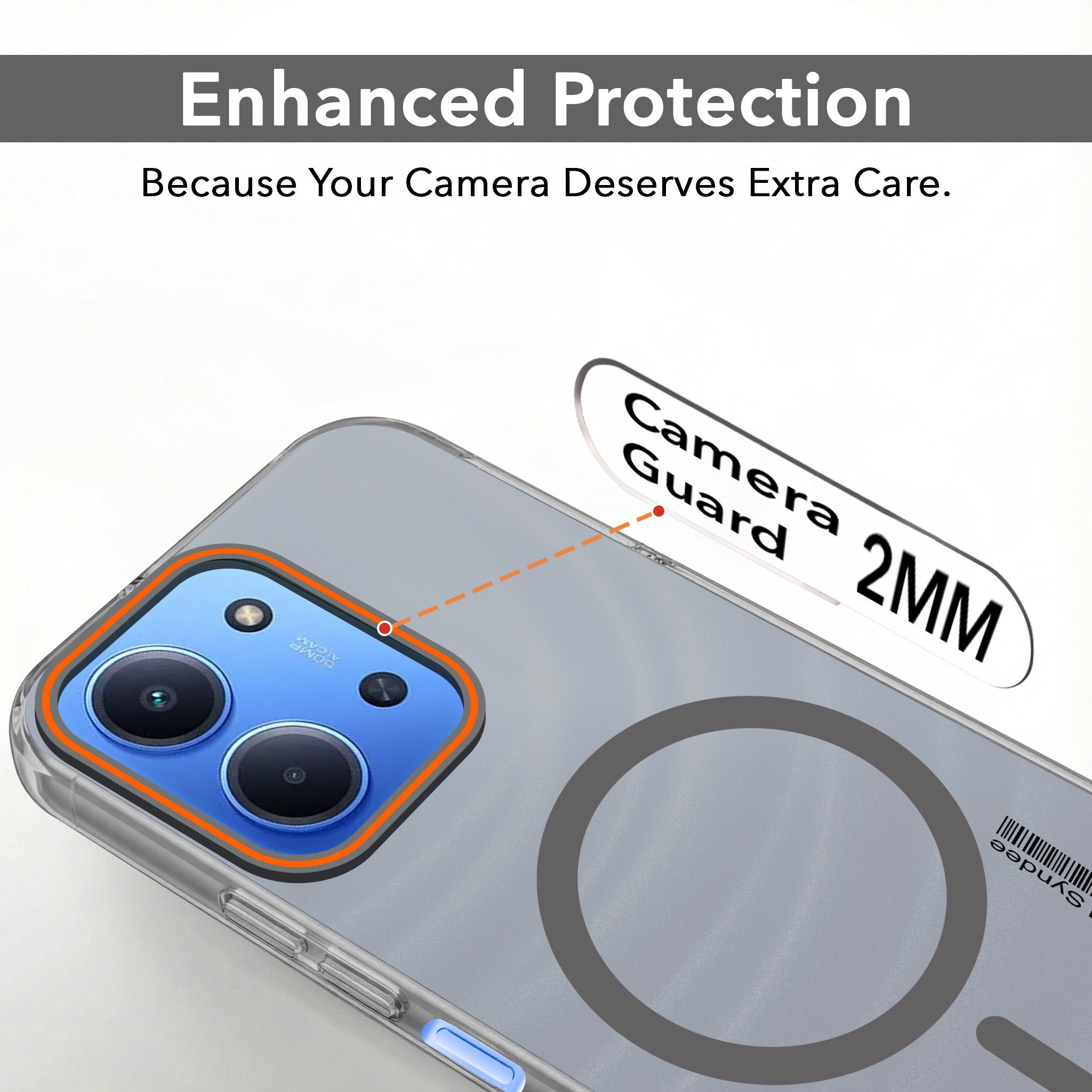 For Redmi 15C Back Cover Case (Soft Touch | Camera Bump Protection | MagSafe Compatible | Matte Finish)