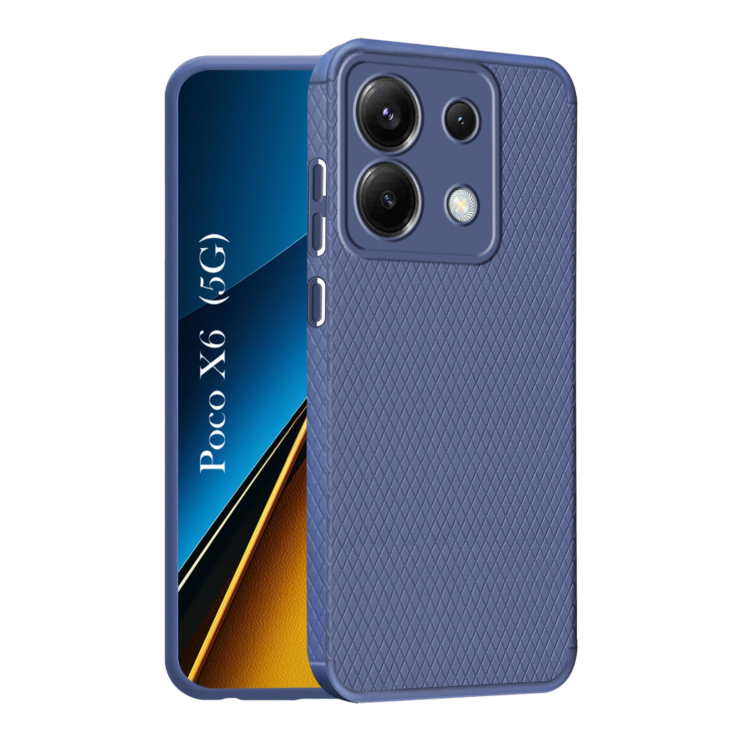 For Poco X6 5G Back Cover Case (Liquid Silicone | Side Grip | Camera Protection)