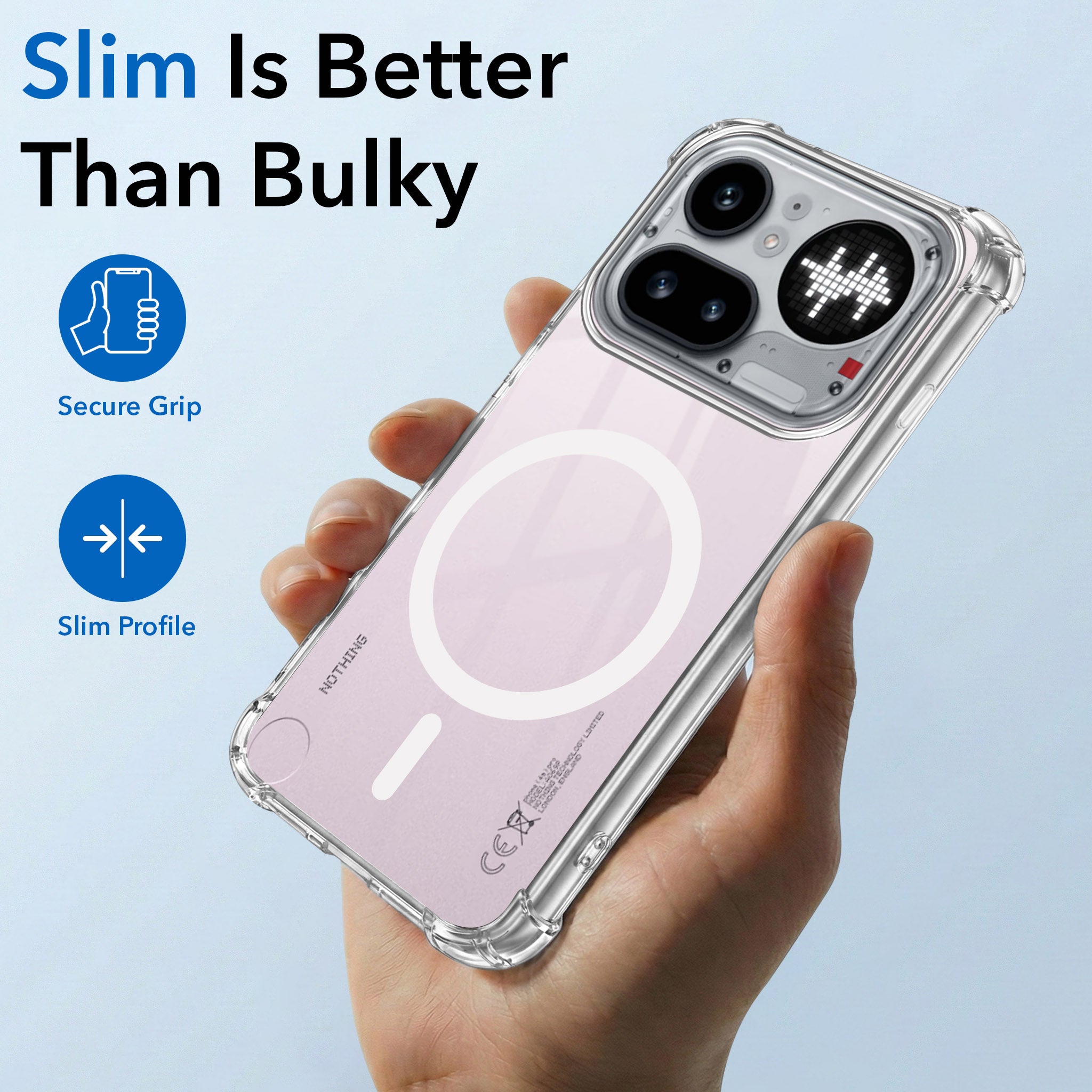 For Nothing Phone 4A Pro 5G Back Cover Shockproof Crystal-Clear (Magsafe Wireless Support | Drop & Camera Protection | Hard Polycarbonate)