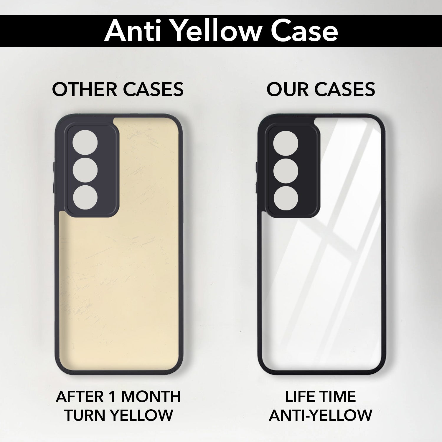 For Oppo A3 Pro 5G Combo with Back Cover and 9H Tempered Glass (Lifetime Anti-Yellow | Crystal Clear Shockproof | Oleophobic Coating Screen Glass)