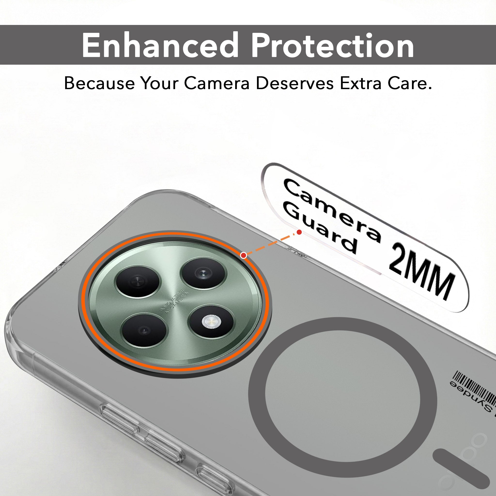 For Oppo Reno 12F Back Cover Case (Soft Touch | Camera Bump Protection | MagSafe Compatible | Matte Finish)