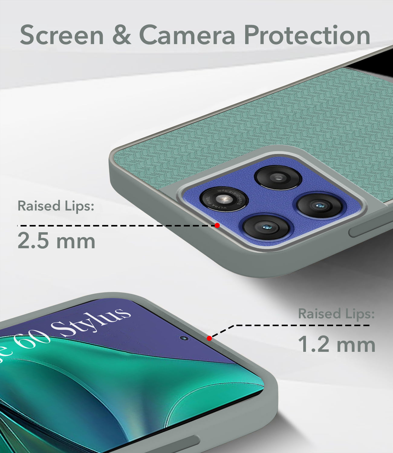 For Motorola Moto Edge 60 Stylus Silicone Finish Back Cover Case (Premium Minimalist Professional Feel | Camera Protection Bump)