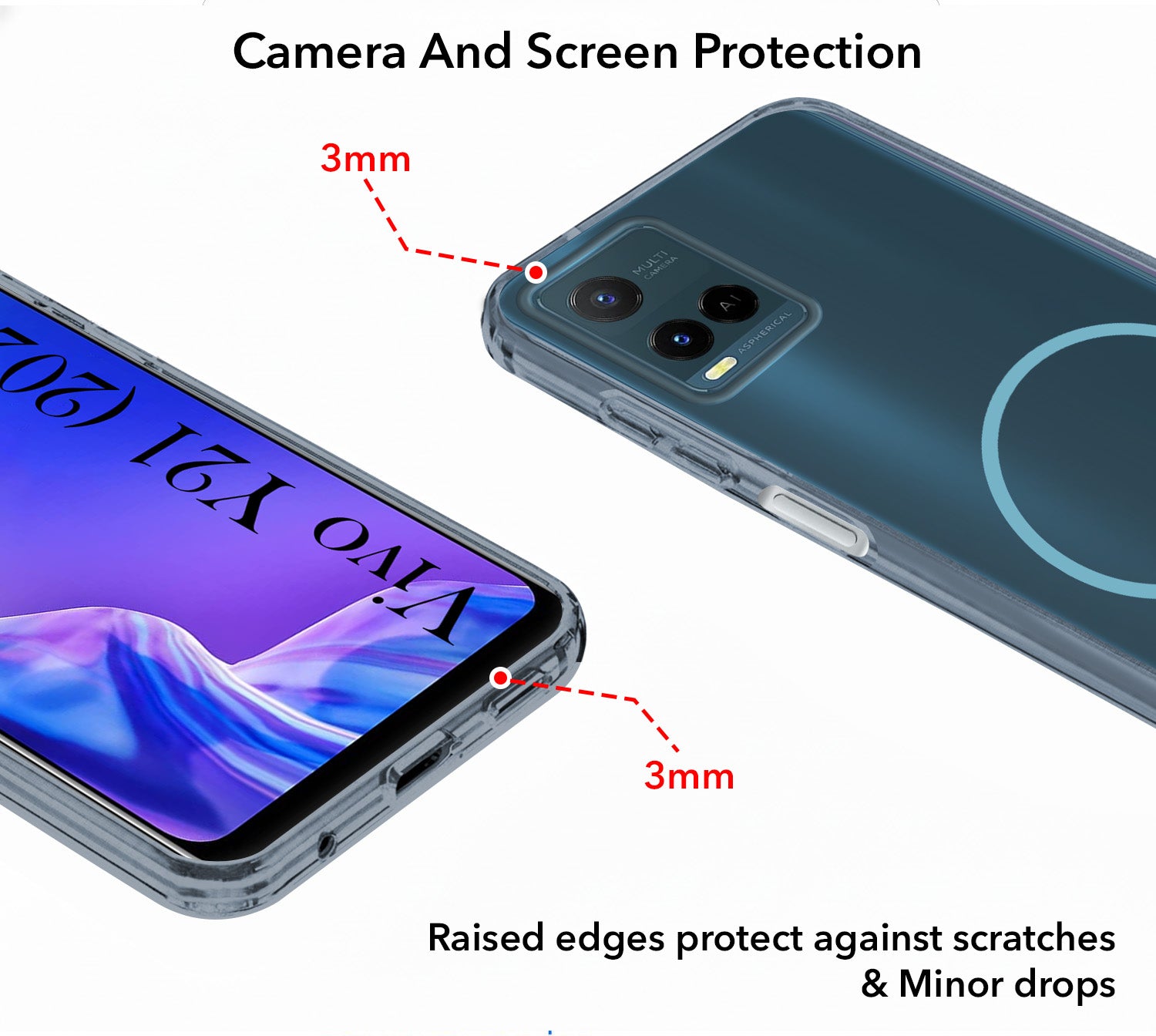 For Vivo Y21 2021 Back Cover Case Silicone (Slim Paper Thin | Camera Protection Bump | Minimalist Professional | Soft Flexible)