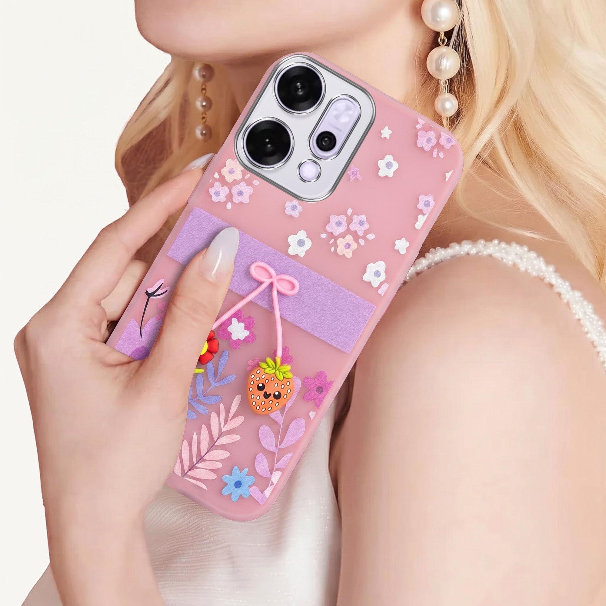 For Oppo Reno14 Pro 5G | Oppo Reno 14 Pro 5G Back Cover Case (3D Cute Cartoons | Hard Back Side Soft | Matte Premium Finish | HD Printing)