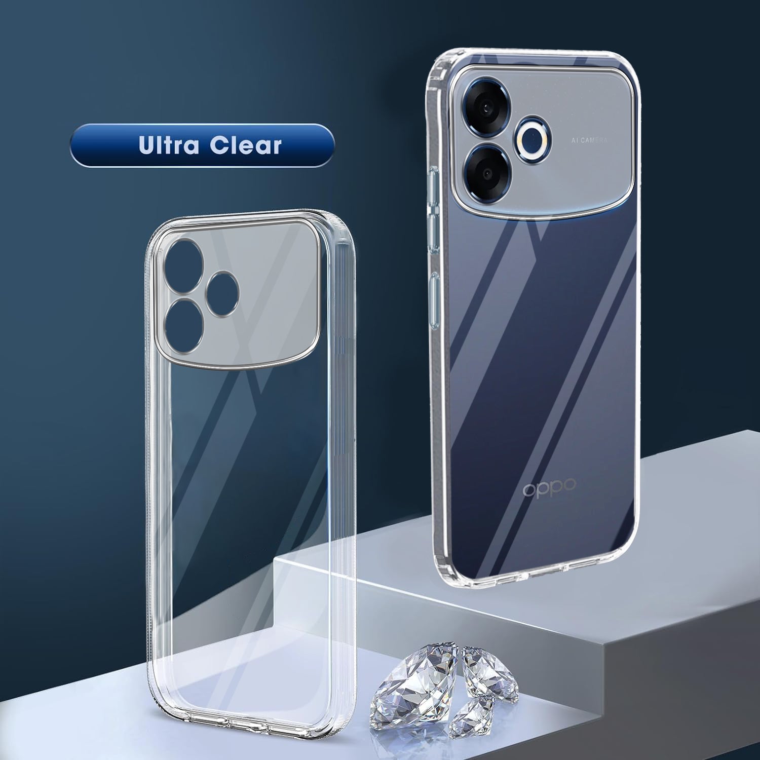 For Oppo F33 Pro 5G Back Cover Case Silicone (Clear Shockproof Case with Camera Protection | Soft and Flexible | Transparent)