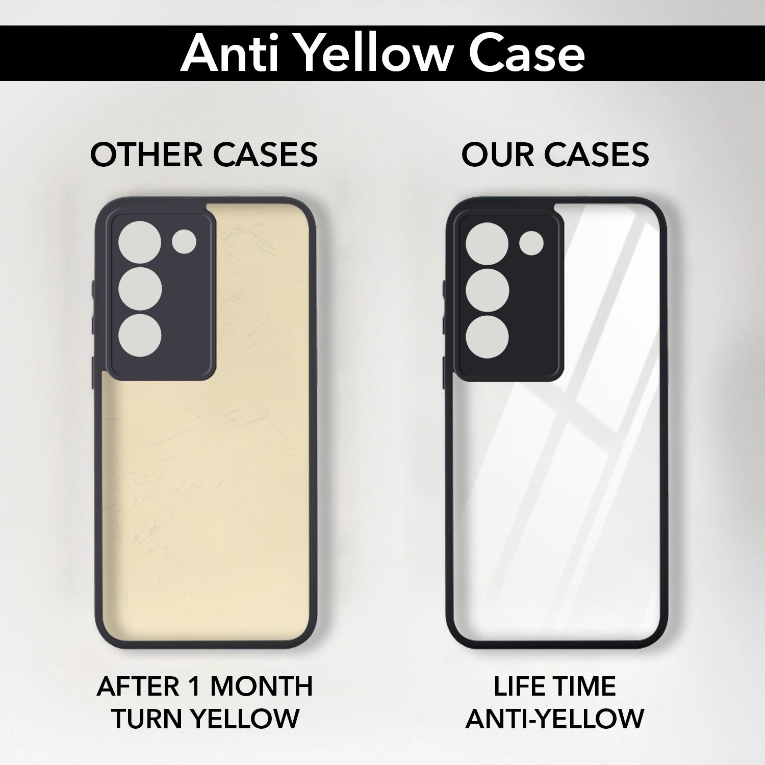 For Vivo Y200e Combo with Back Cover and 9H Tempered Glass (Lifetime Anti-Yellow | Crystal Clear Shockproof | Oleophobic Coating Screen Glass)