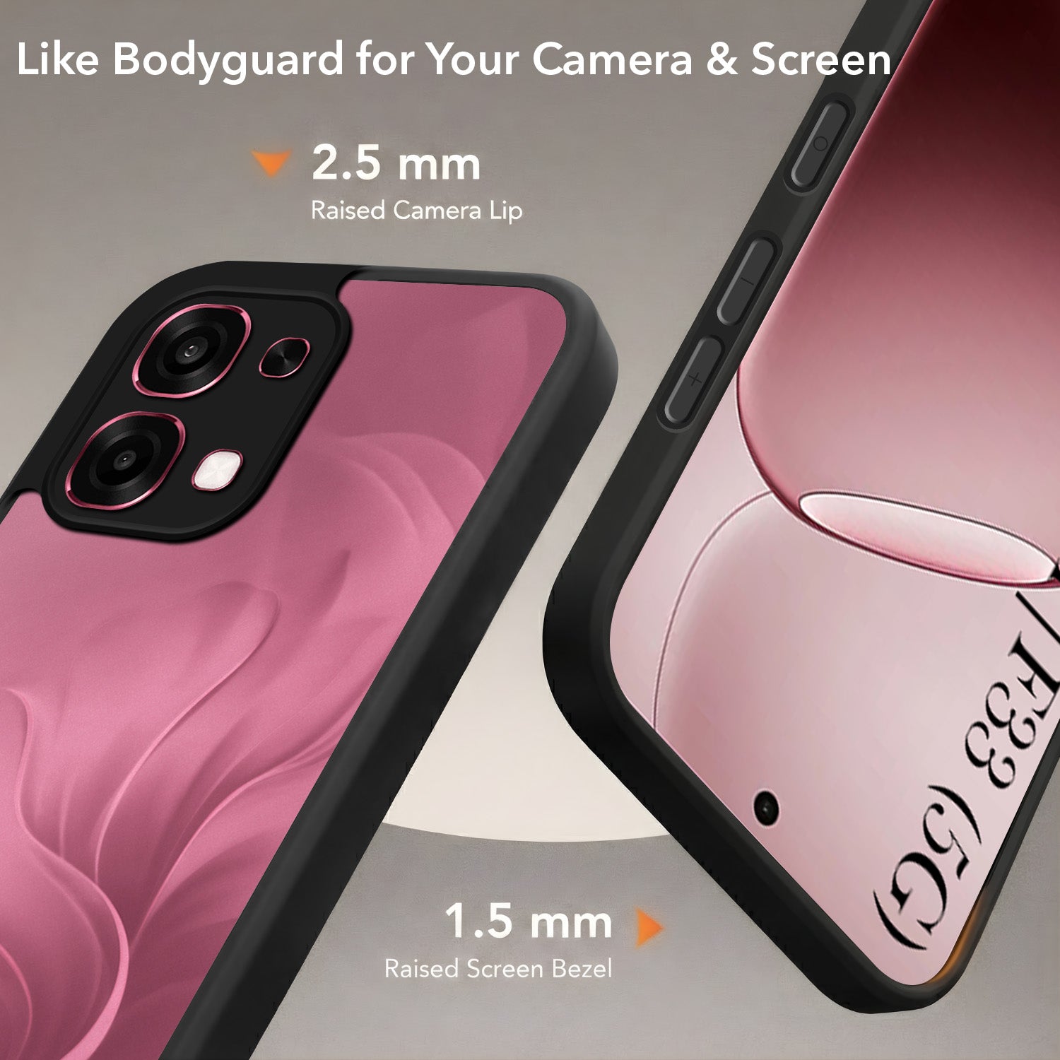 For Oppo F31 5G | Oppo F33 5G Back Cover Case (Built-in Stand | Lifetime Anti Yellow | Kickstand Shockproof | Camera Protection | MagSafe Compatible)