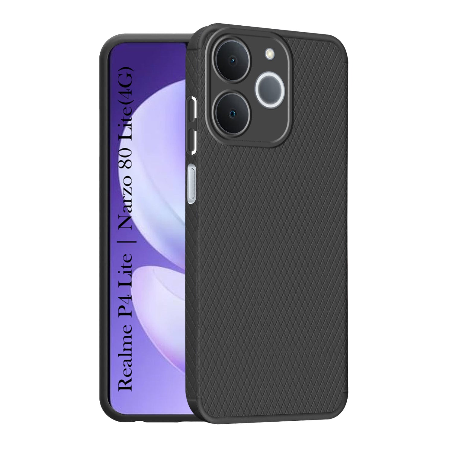 For Realme P4 Lite | Realme Narzo 80 Lite 4G Back Cover Case Liquid Silicone (Camera Protection | Side Grip Texture | Soft and Flexible)