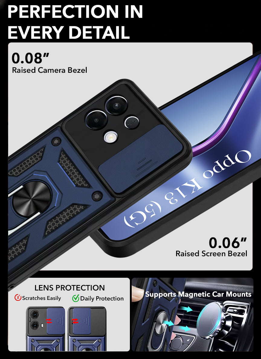 For Oppo K13 Back Cover Case (Hybrid Dual Armor Polycarbonate)