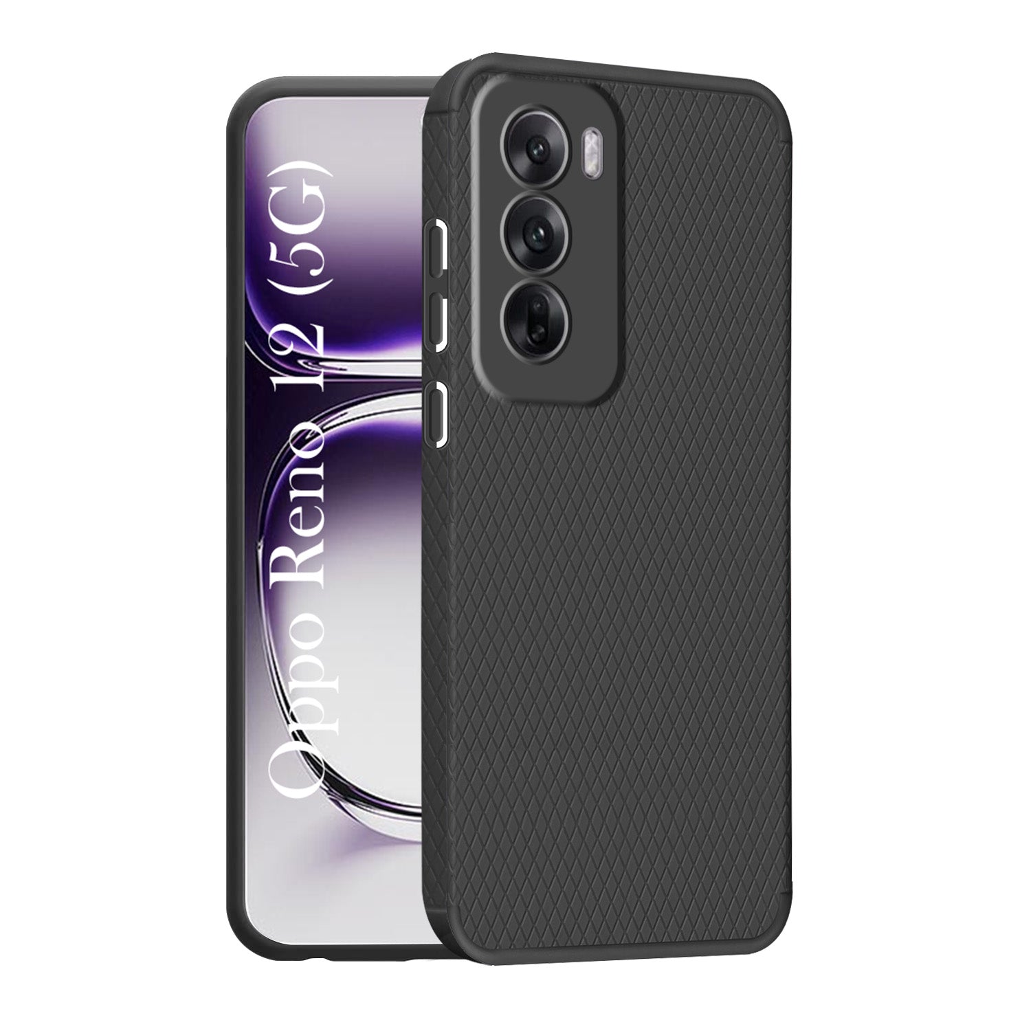 For Oppo Reno12 5G | Oppo Reno 12 5G Back Cover Case  (Liquid Silicone | Side Grip | Camera Protection)