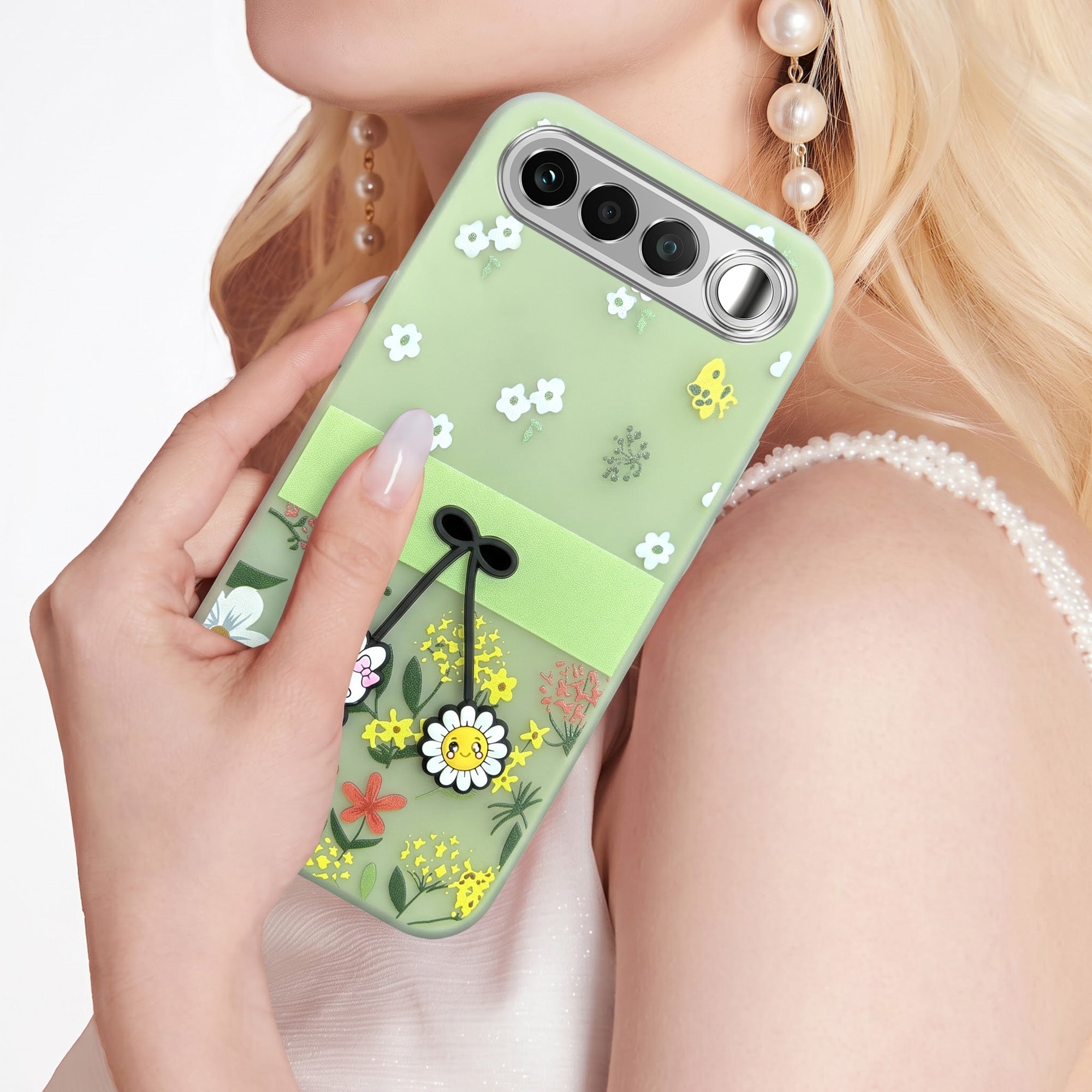 For Realme 16 Back Cover Case (3D Cute Cartoons | Hard Back Side Soft | Matte Premium Finish | HD Printing)