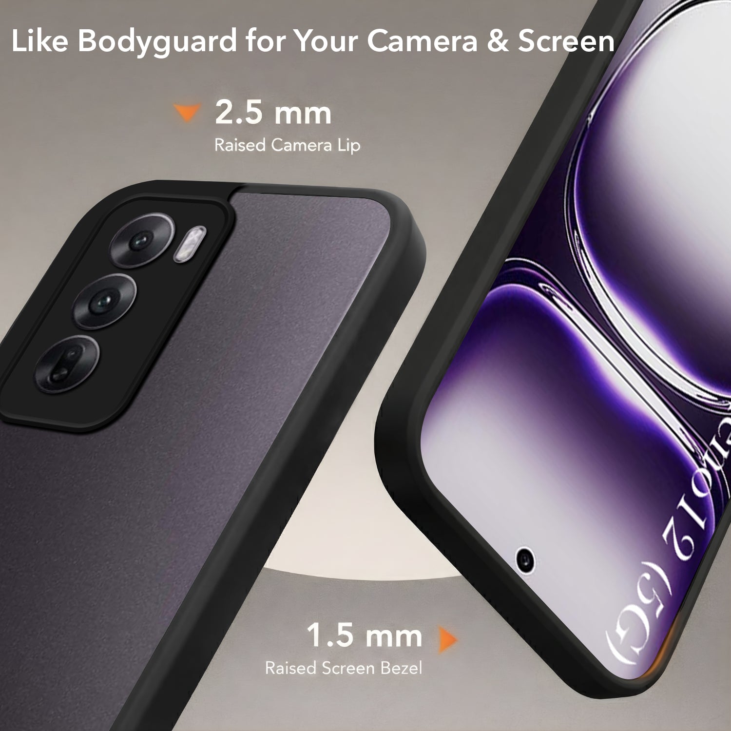For Oppo Reno12 5G | Oppo Reno 12 5G Back Cover Case (Built-in Stand | Lifetime Anti Yellow | Kickstand Shockproof | Camera Protection | MagSafe Compatible)
