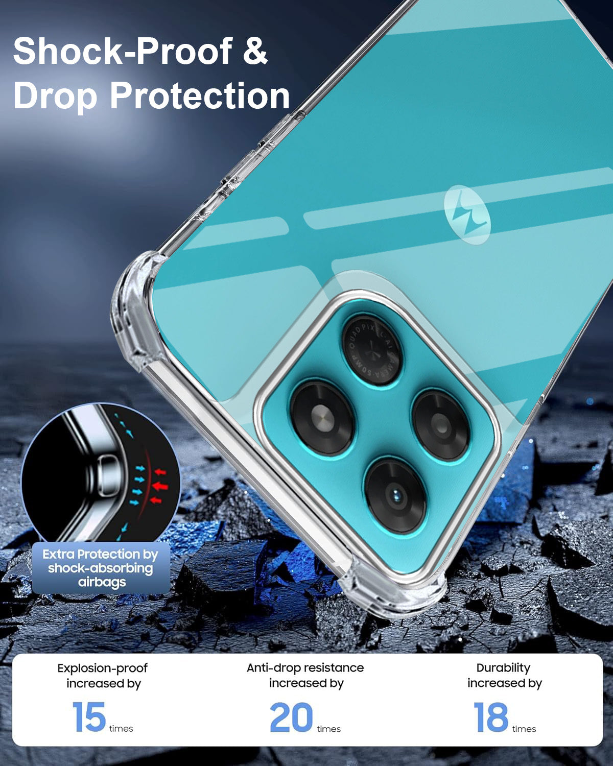 For Oppo K13 Back Cover Shockproof Crystal-Clear (Drop & Camera Protection | Hard Polycarbonate)