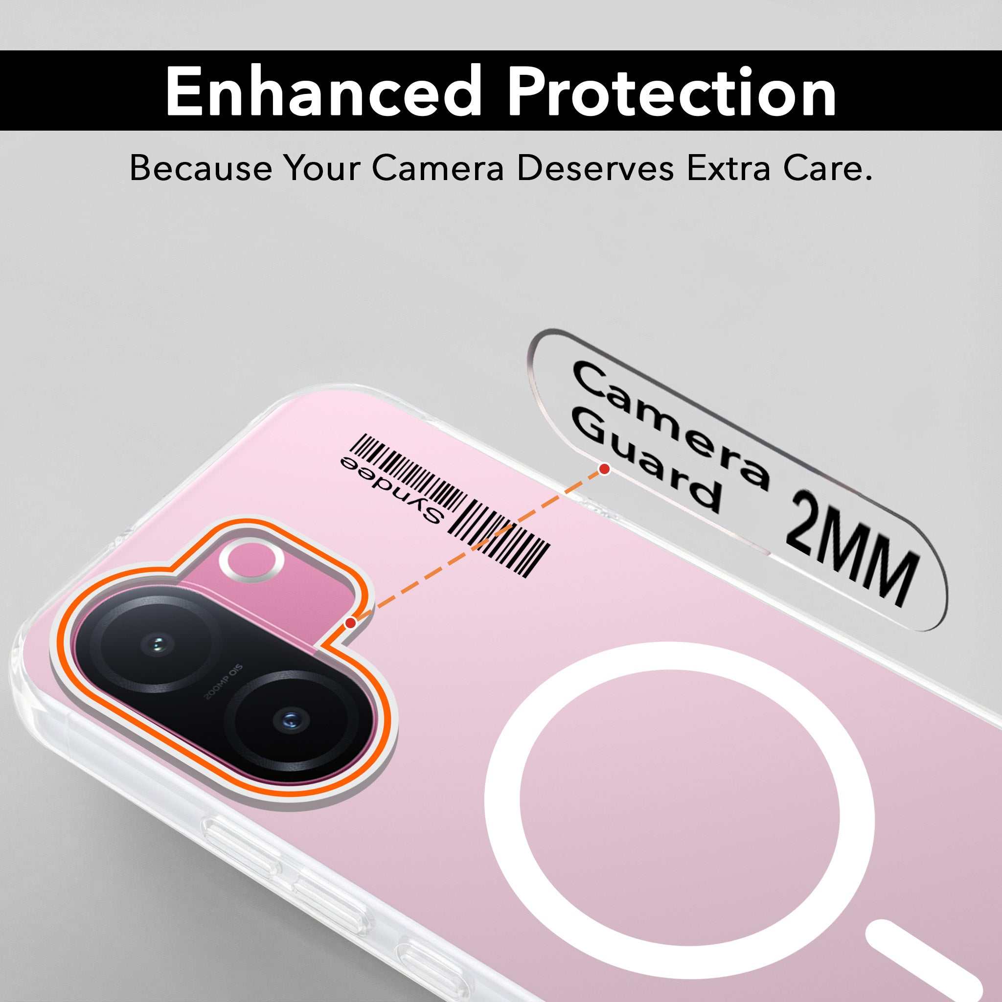 For Vivo V60e Back Cover Case (Soft Touch | Camera Bump Protection | MagSafe Compatible | Matte Finish)