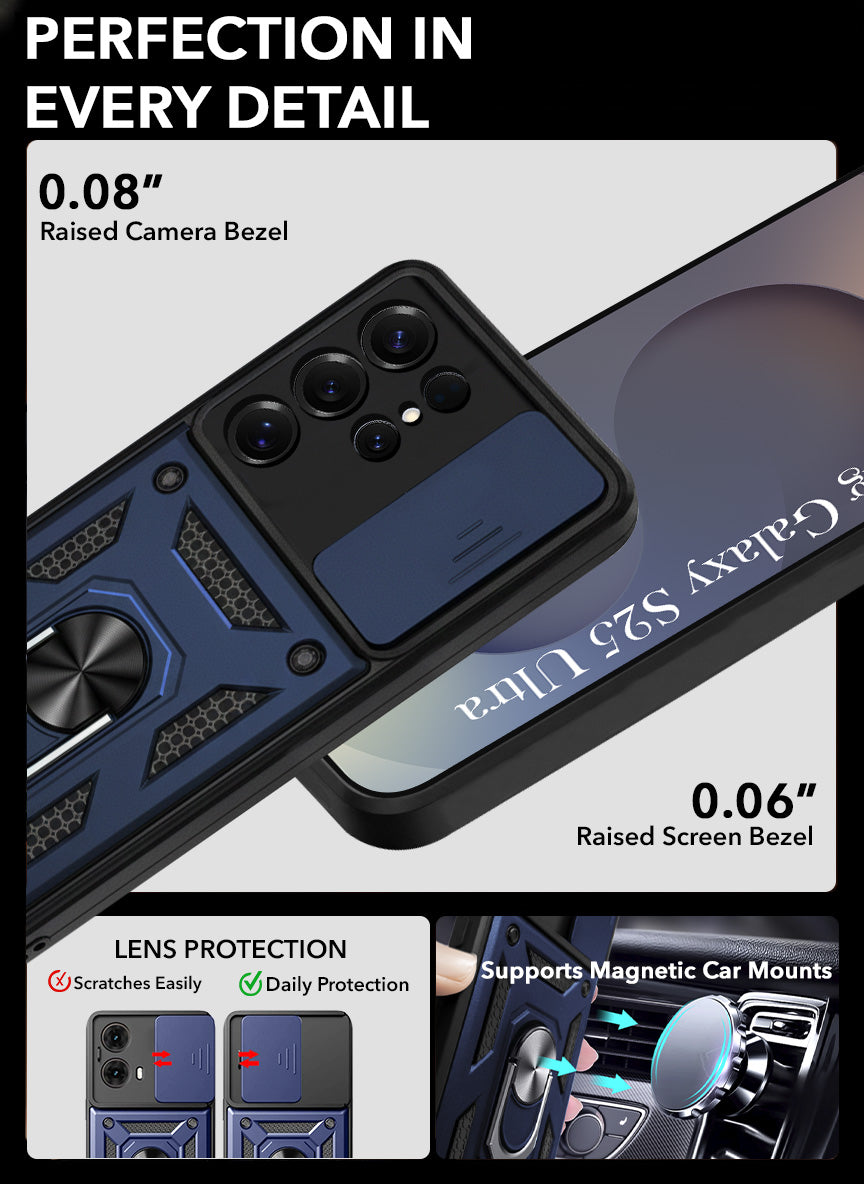 For Samsung Galaxy S25 Ultra Back Cover Case (Hybrid Dual Armor Polycarbonate)